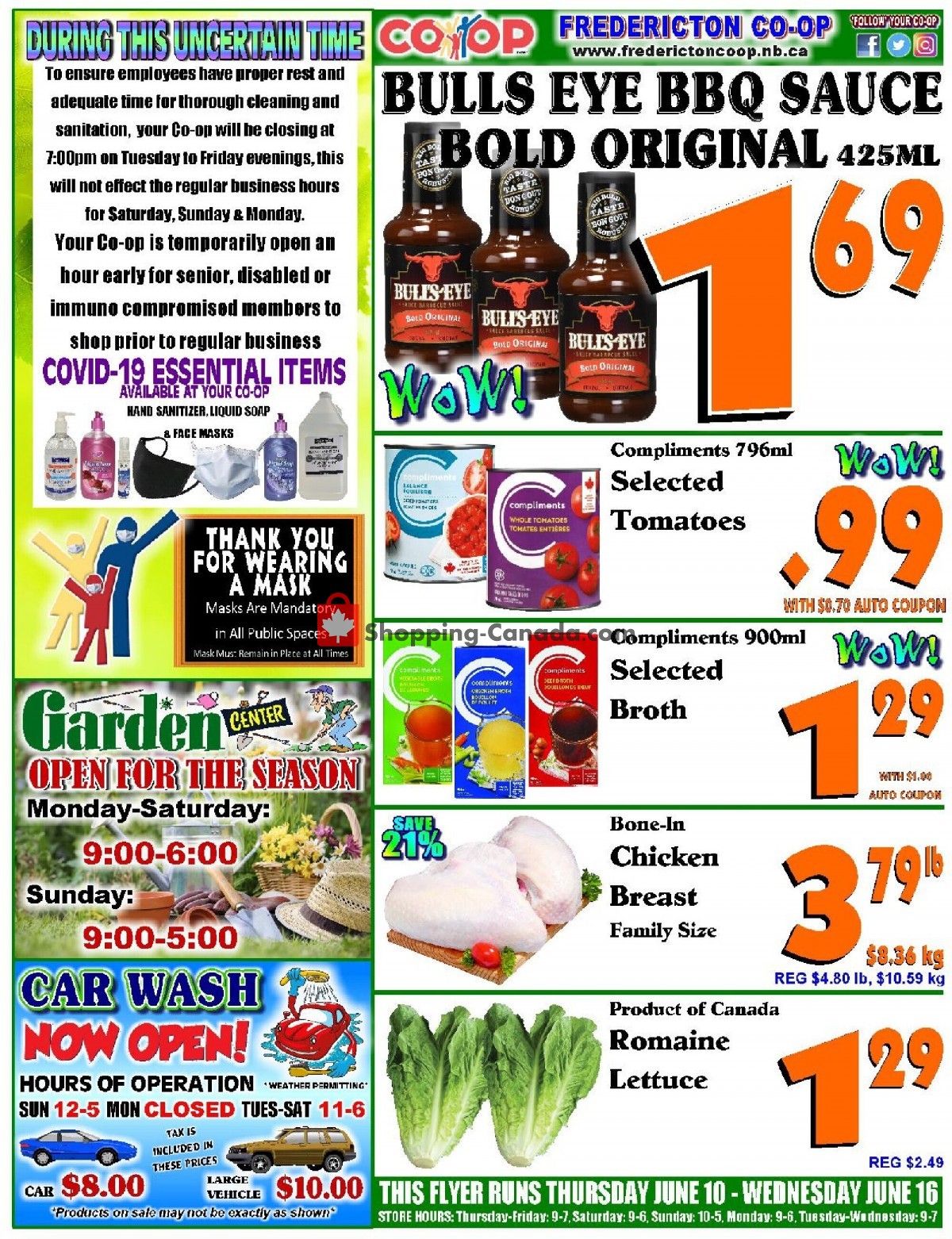 Fredericton Co-op flyer from Thursday June 10, 2021 to Wednesday June 16, 2021 - page 1