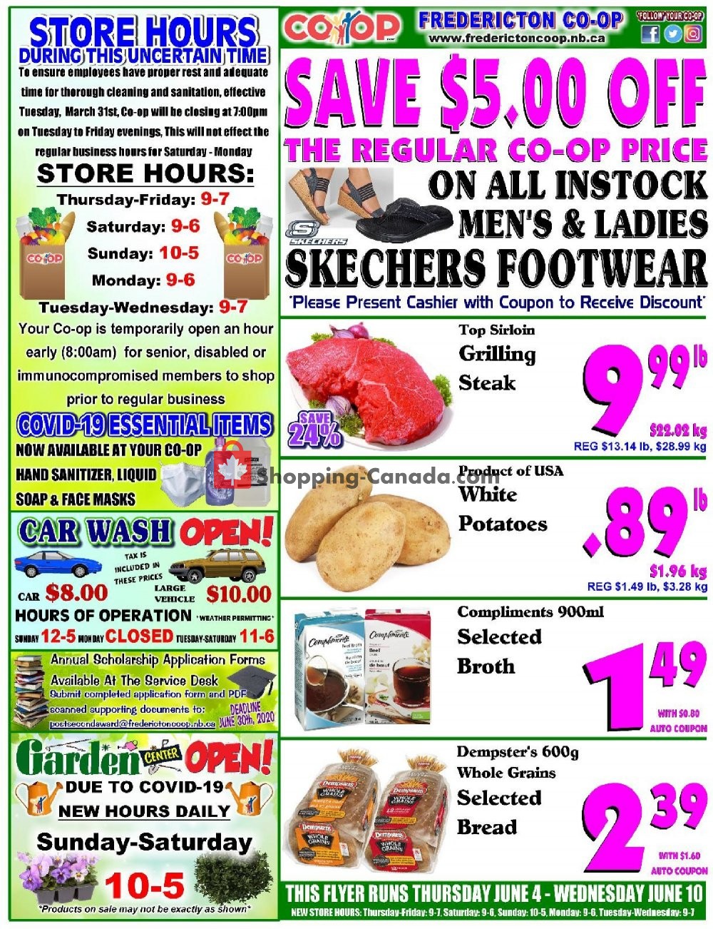 Fredericton Co-op flyer from Thursday June 4, 2020 to Wednesday June 10, 2020 - page 1