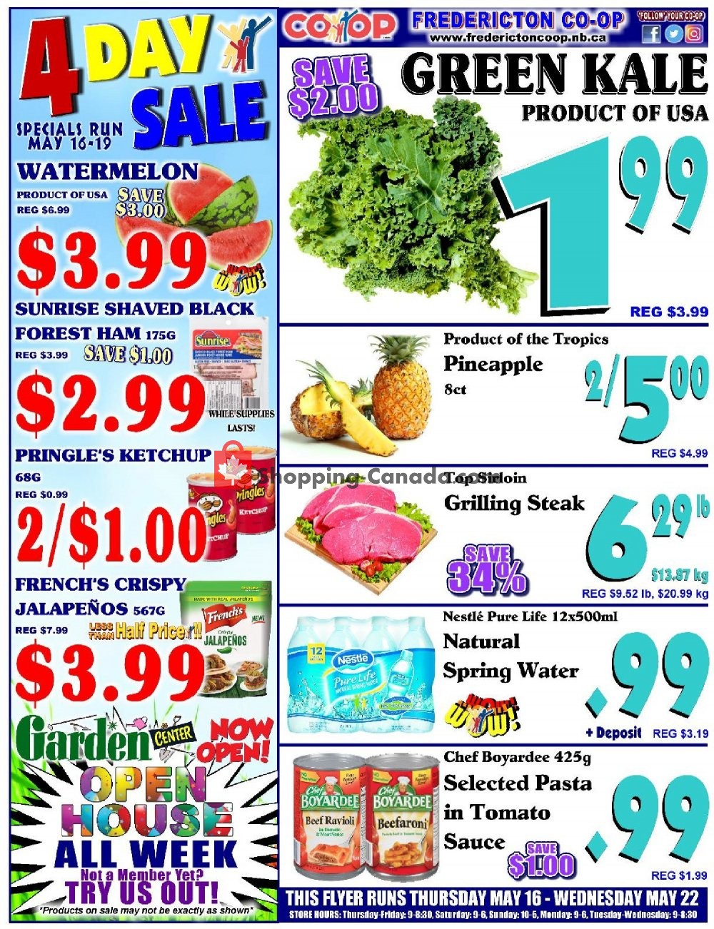 Fredericton Co-op flyer from Thursday May 16, 2019 to Wednesday May 22, 2019 - page 1