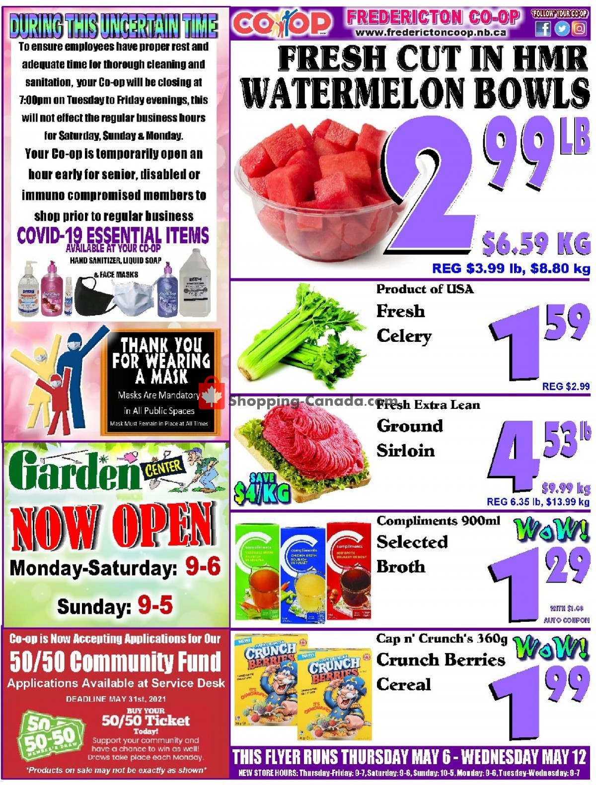 Fredericton Co-op flyer from Thursday May 6, 2021 to Wednesday May 12, 2021 - page 1