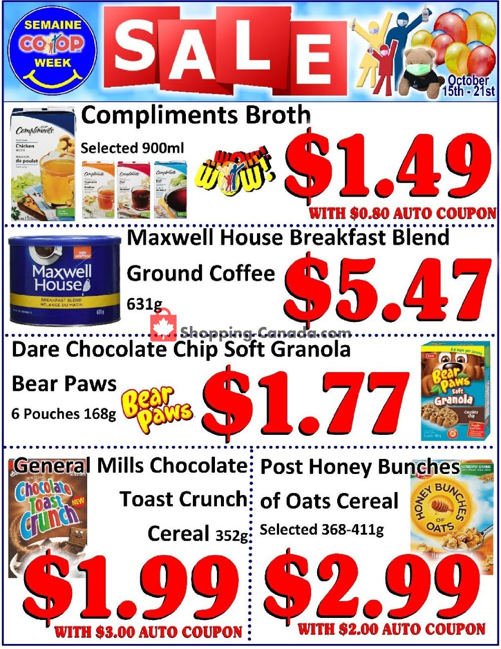 Fredericton Co-op flyer from Thursday October 15, 2020 to Wednesday October 21, 2020 - page 1