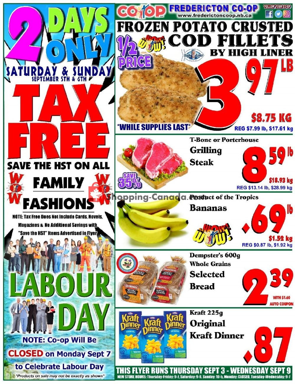 Fredericton Coop Canada, flyer (Special Offer) September 3