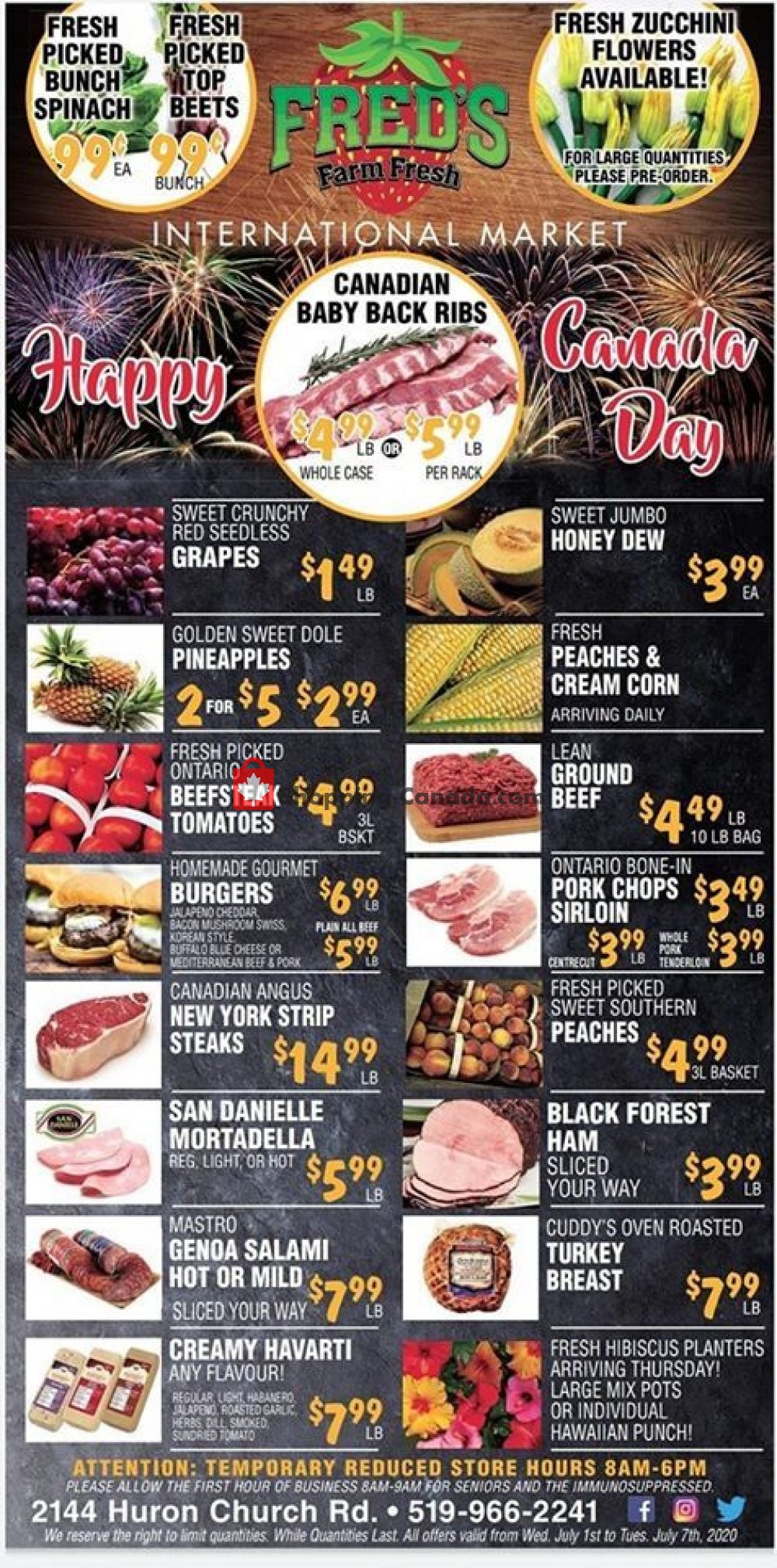 Fred's Farm Fresh flyer from Wednesday July 1, 2020 to Tuesday July 7, 2020 - page 1