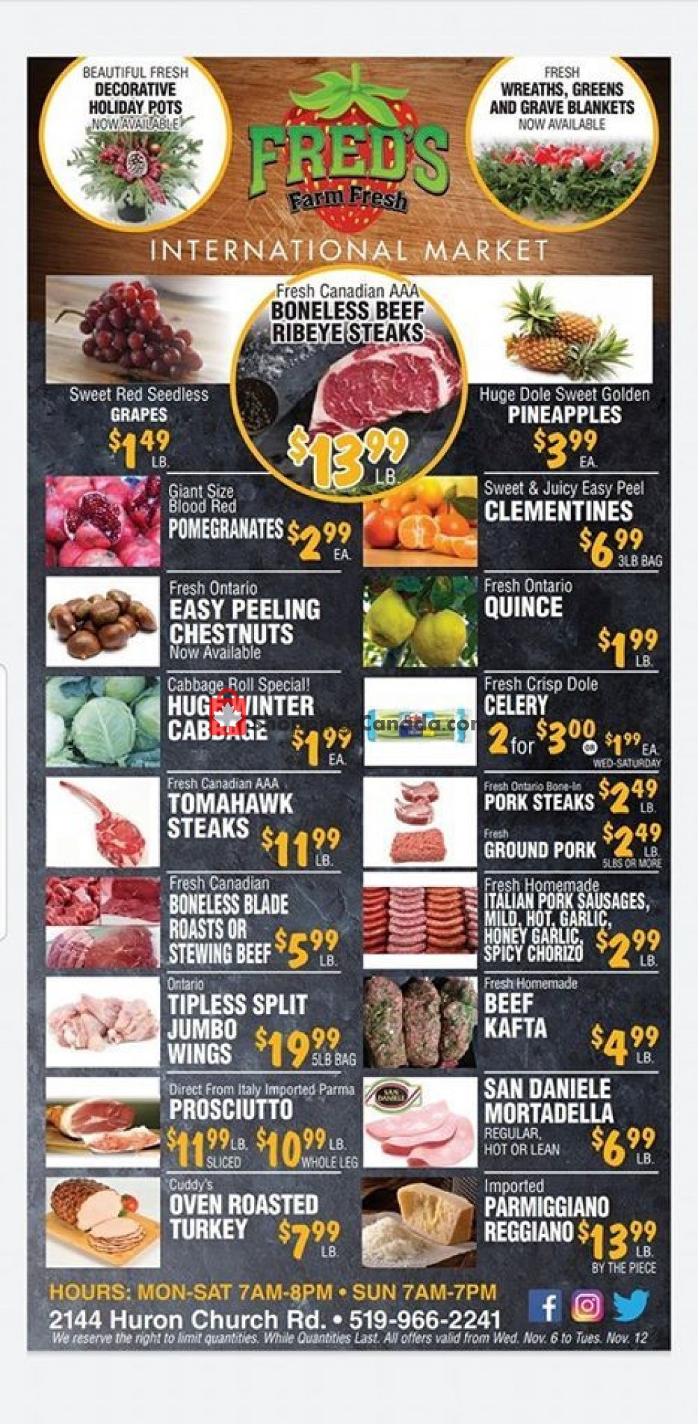Fred's Farm Fresh flyer from Wednesday November 6, 2019 to Tuesday November 12, 2019 - page 1