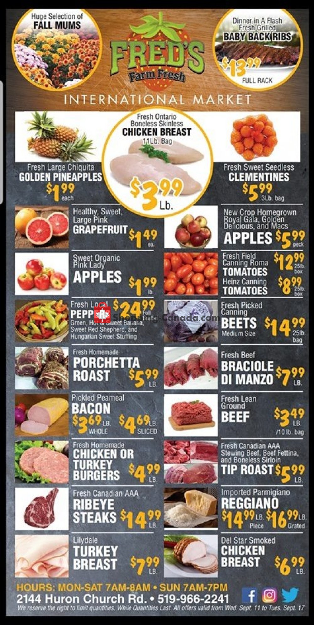 Fred's Farm Fresh flyer from Wednesday September 11, 2019 to Tuesday September 17, 2019 - page 1