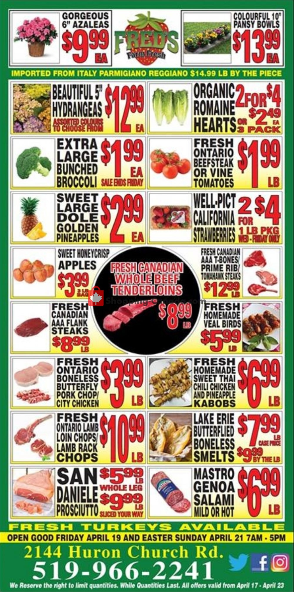 Fred's Farm Fresh flyer from Wednesday April 17, 2019 to Tuesday April 23, 2019 - page 1