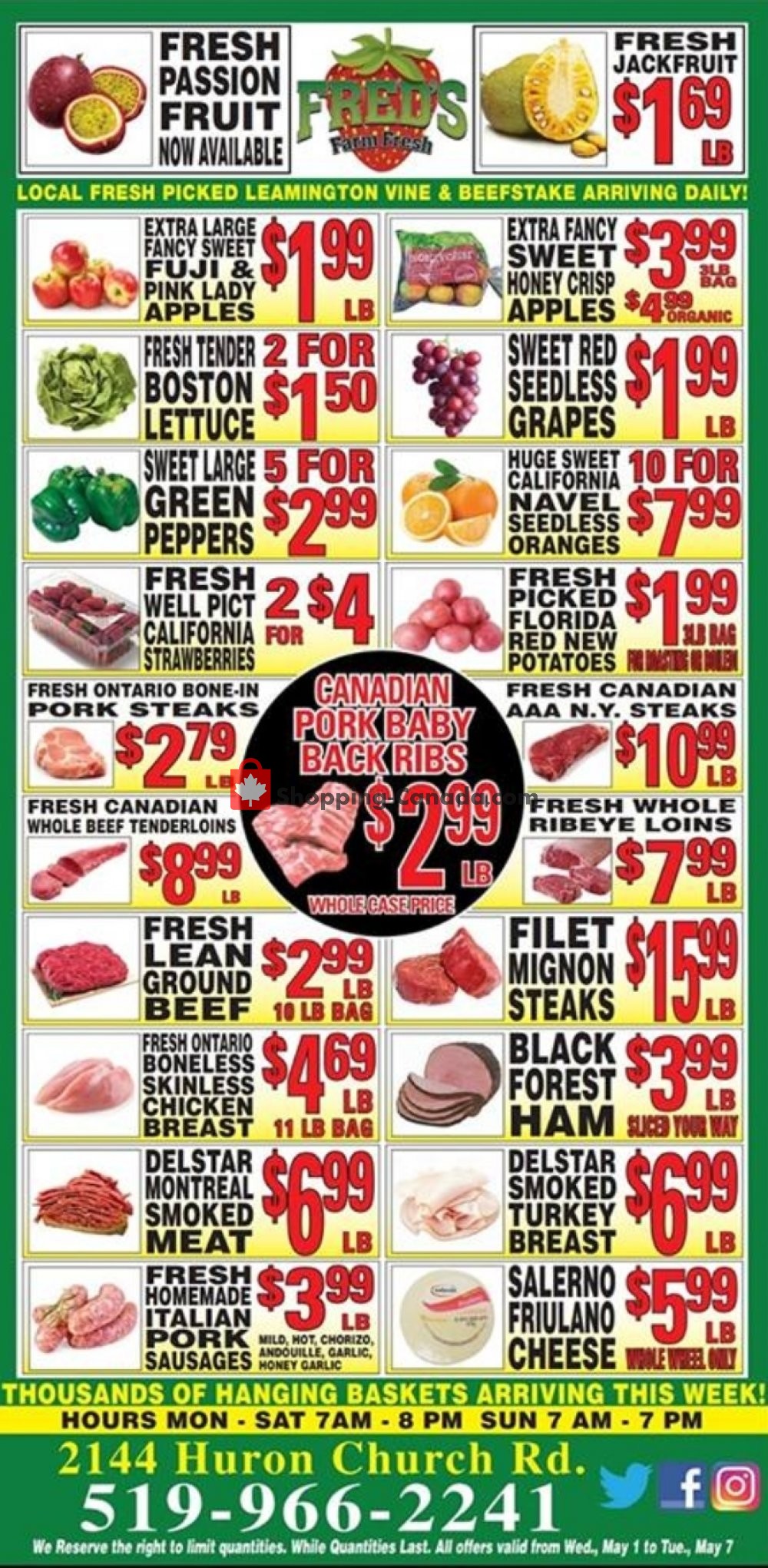 Fred's Farm Fresh flyer from Wednesday May 1, 2019 to Tuesday May 7, 2019 - page 1