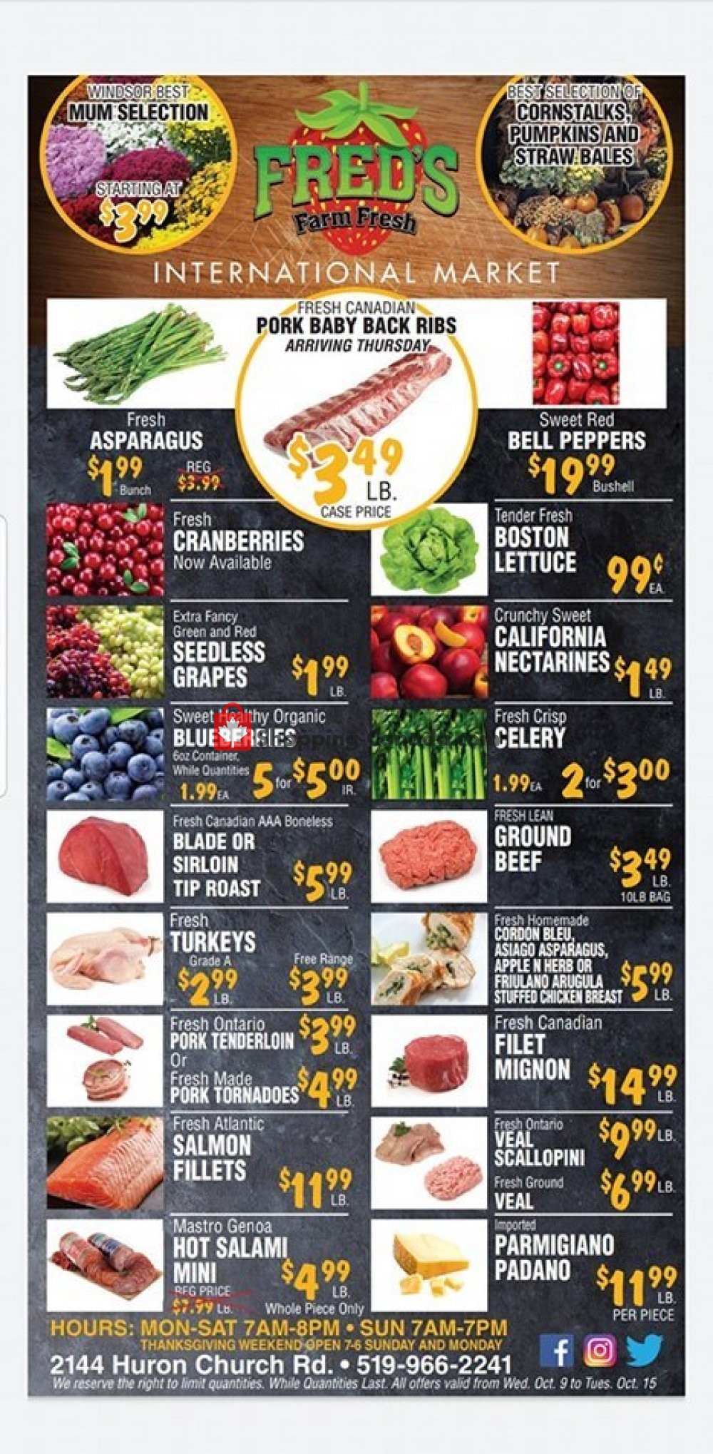 Fred's Farm Fresh flyer from Wednesday October 9, 2019 to Tuesday October 15, 2019 - page 1
