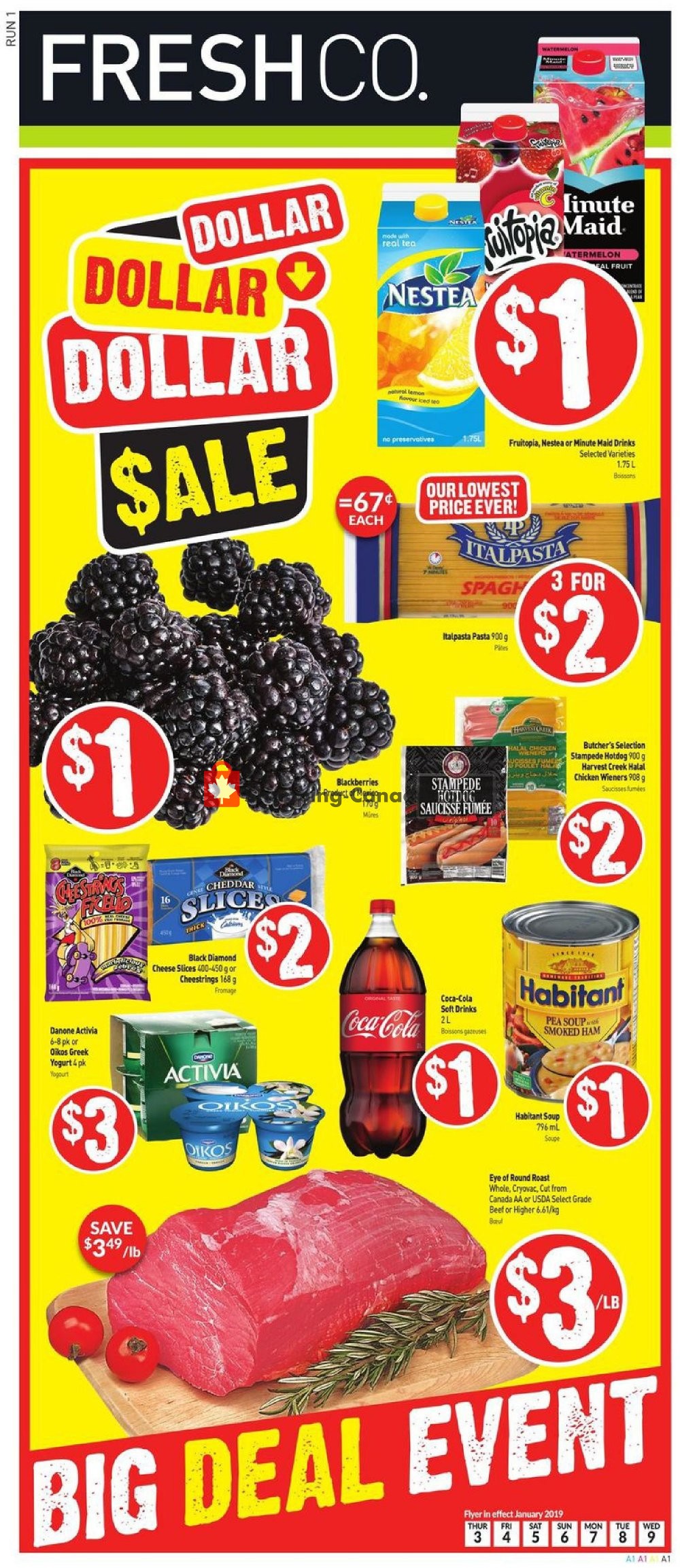 FreshCo flyer from Thursday January 3, 2019 to Wednesday January 9, 2019 - page 1