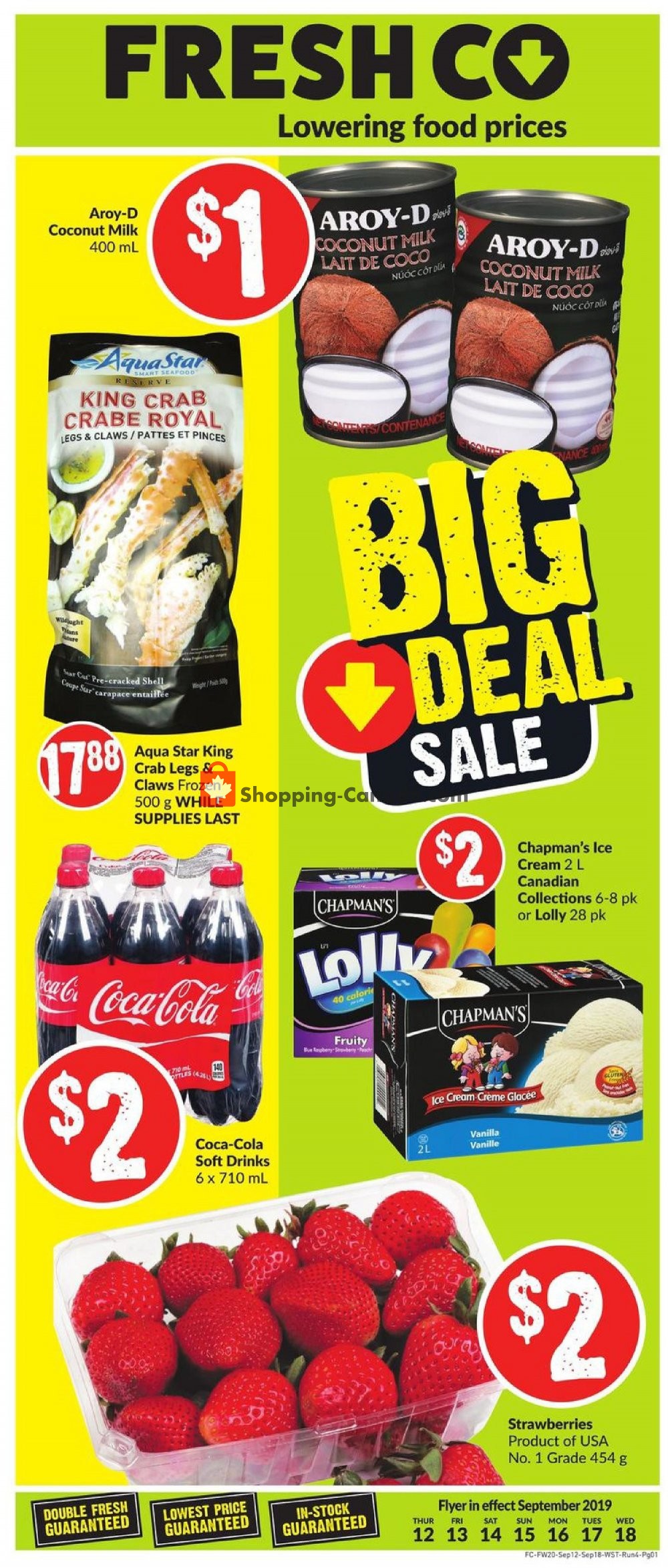 FreshCo flyer from Thursday September 12, 2019 to Wednesday September 18, 2019 - page 1