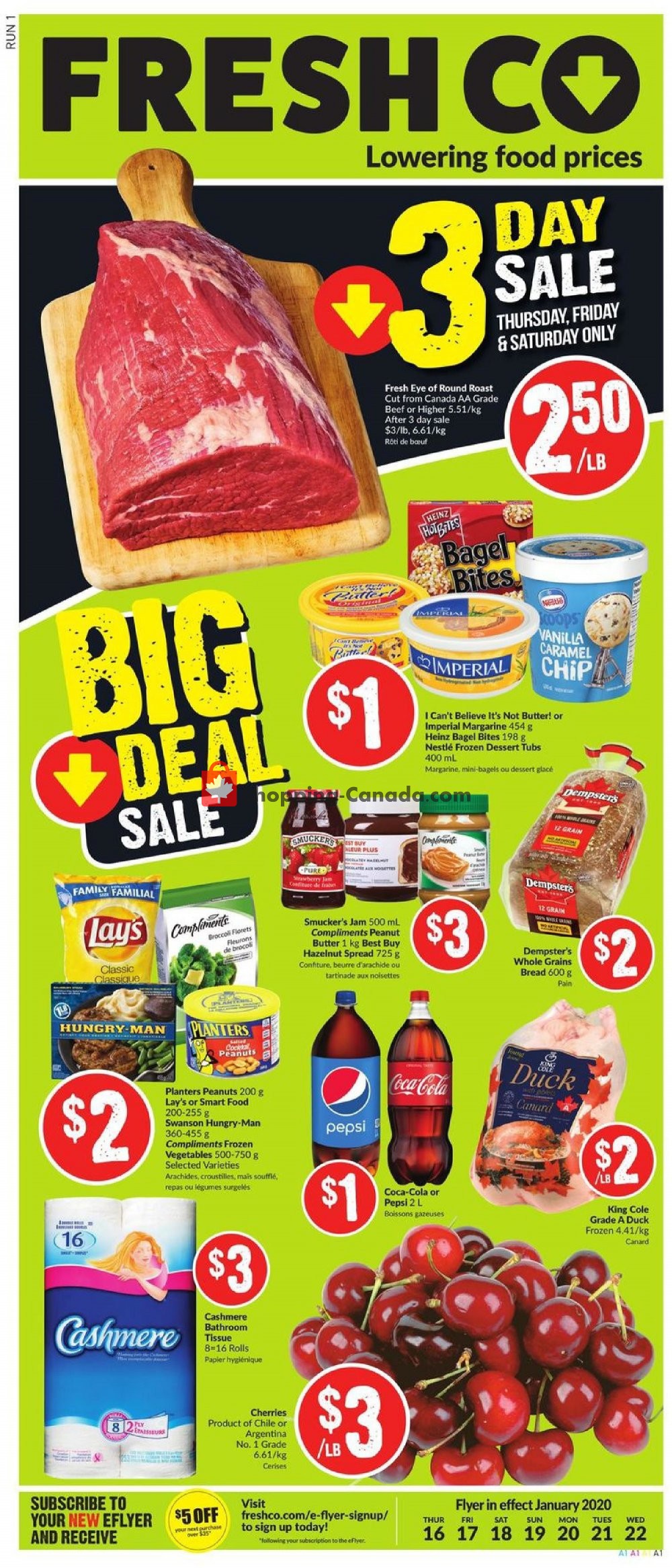 FreshCo flyer from Thursday January 16, 2020 to Wednesday January 22, 2020 - page 1