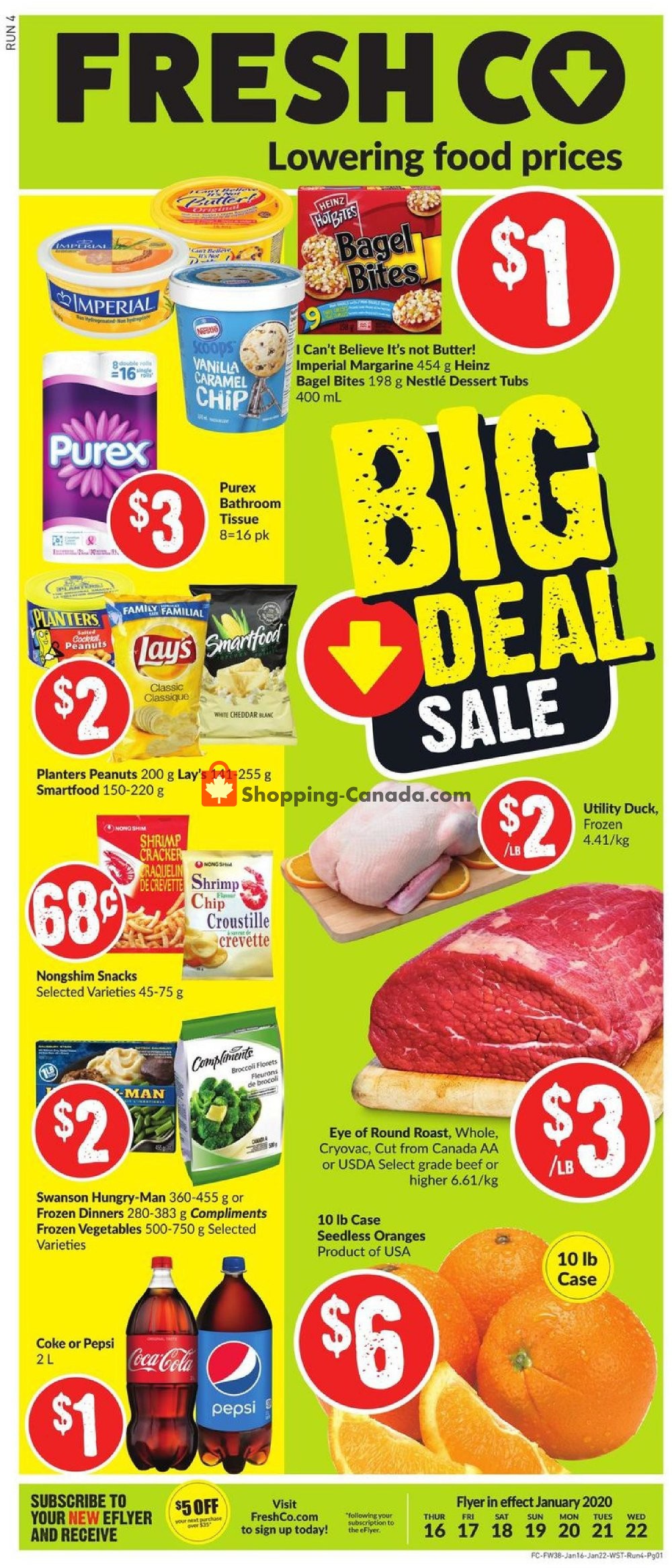 FreshCo flyer from Thursday January 16, 2020 to Wednesday January 22, 2020 - page 1