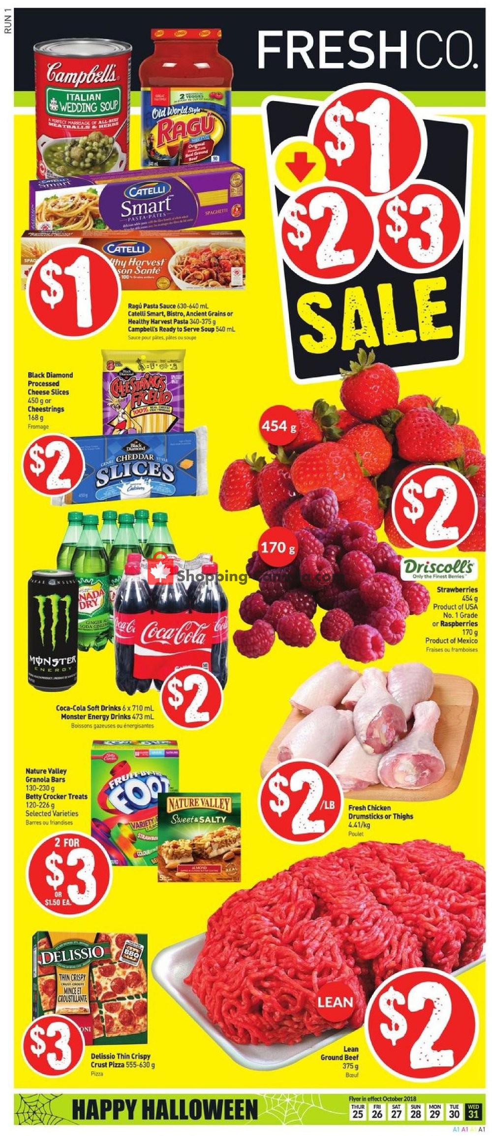 FreshCo flyer from Thursday October 25, 2018 to Wednesday October 31, 2018 - page 1