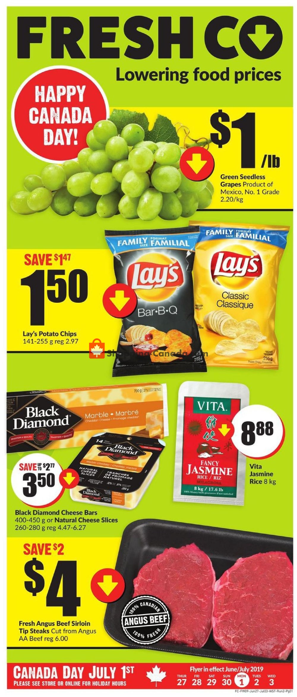 FreshCo flyer from Thursday June 27, 2019 to Wednesday July 3, 2019 - page 1