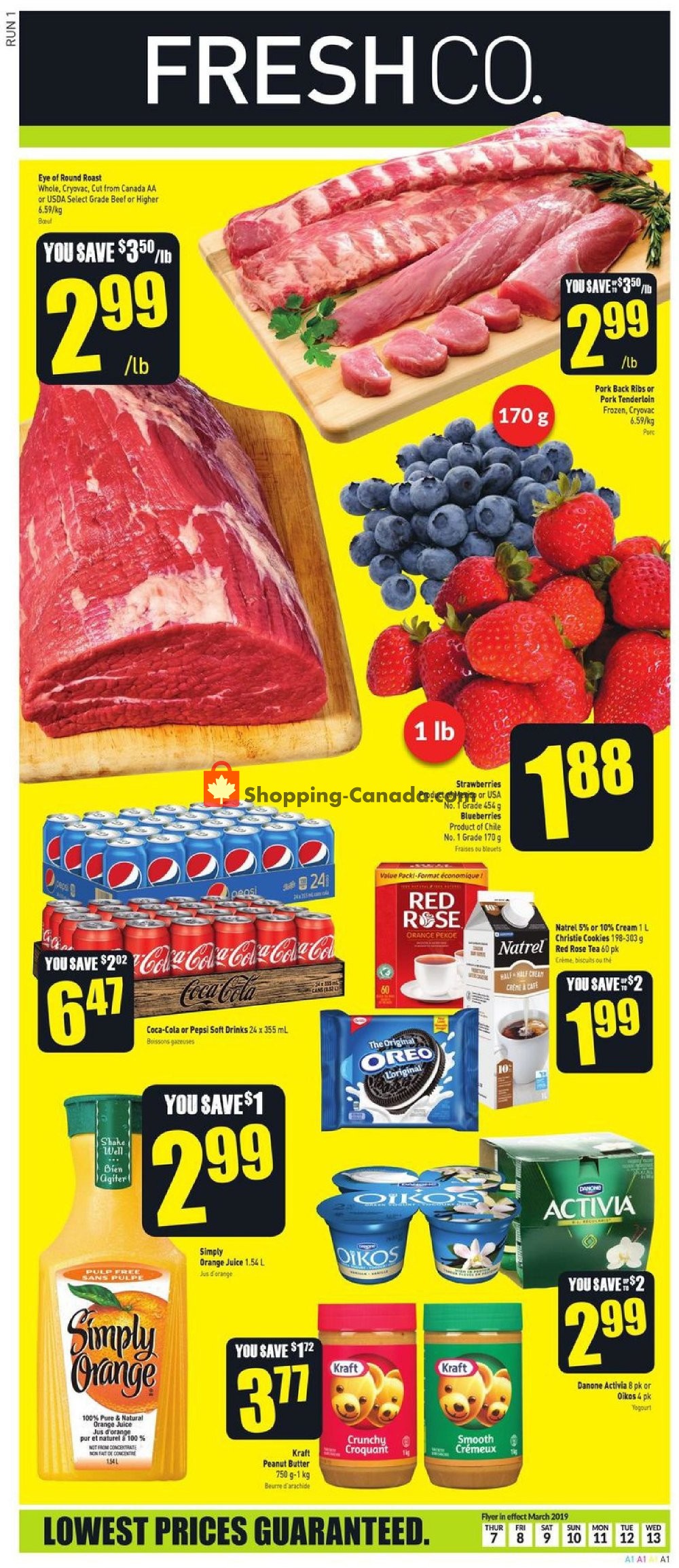 FreshCo flyer from Thursday March 7, 2019 to Wednesday March 13, 2019 - page 1