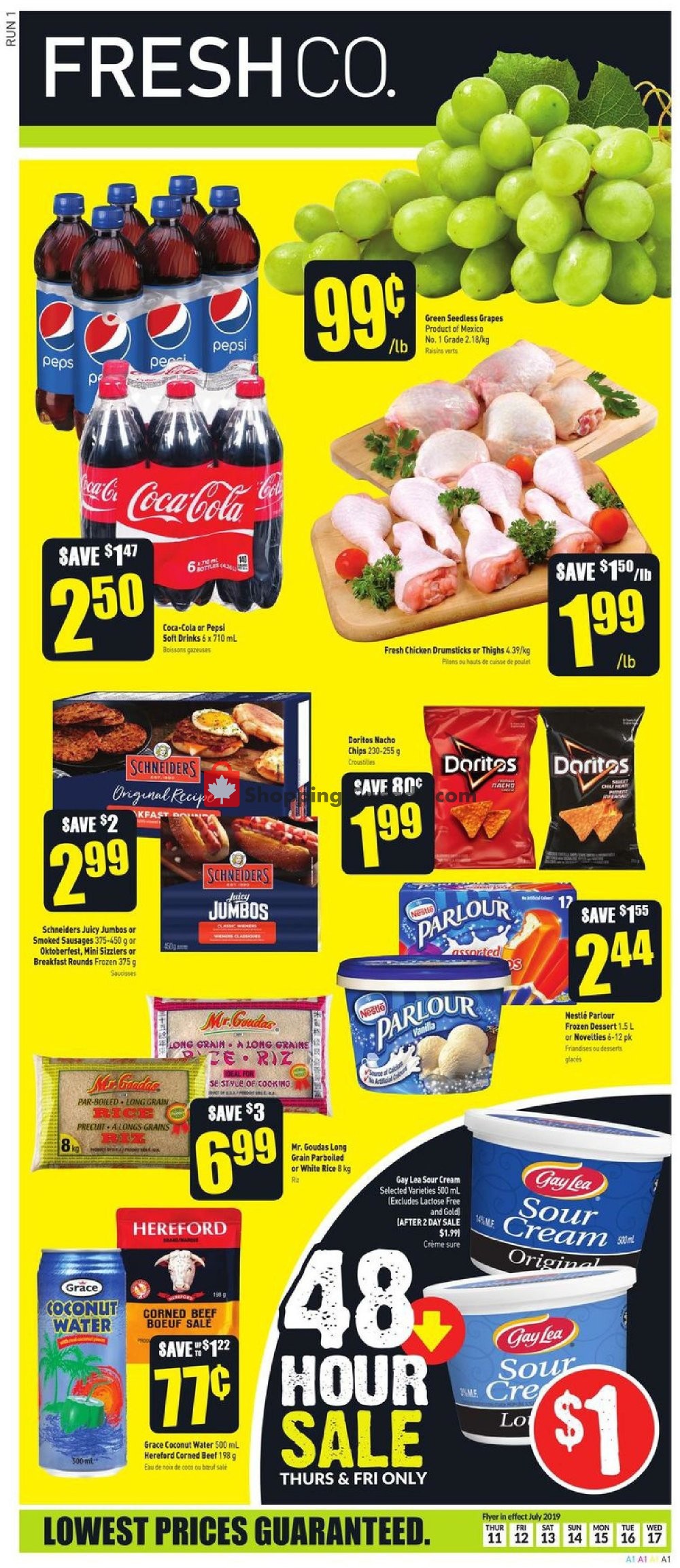 FreshCo flyer from Thursday July 11, 2019 to Wednesday July 17, 2019 - page 1