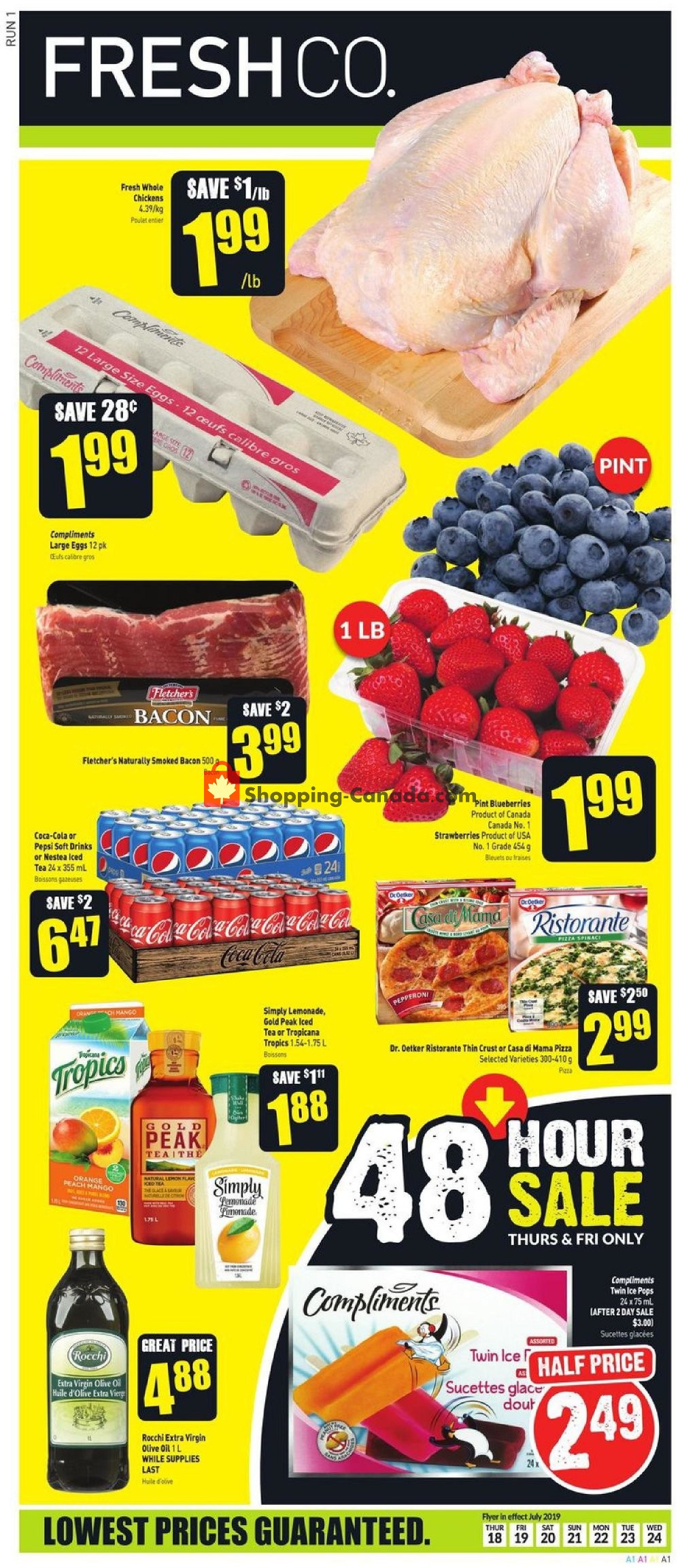 FreshCo Canada, flyer (Lowest Prices Guaranteed) July 18 July 24, 2019 Shopping Canada