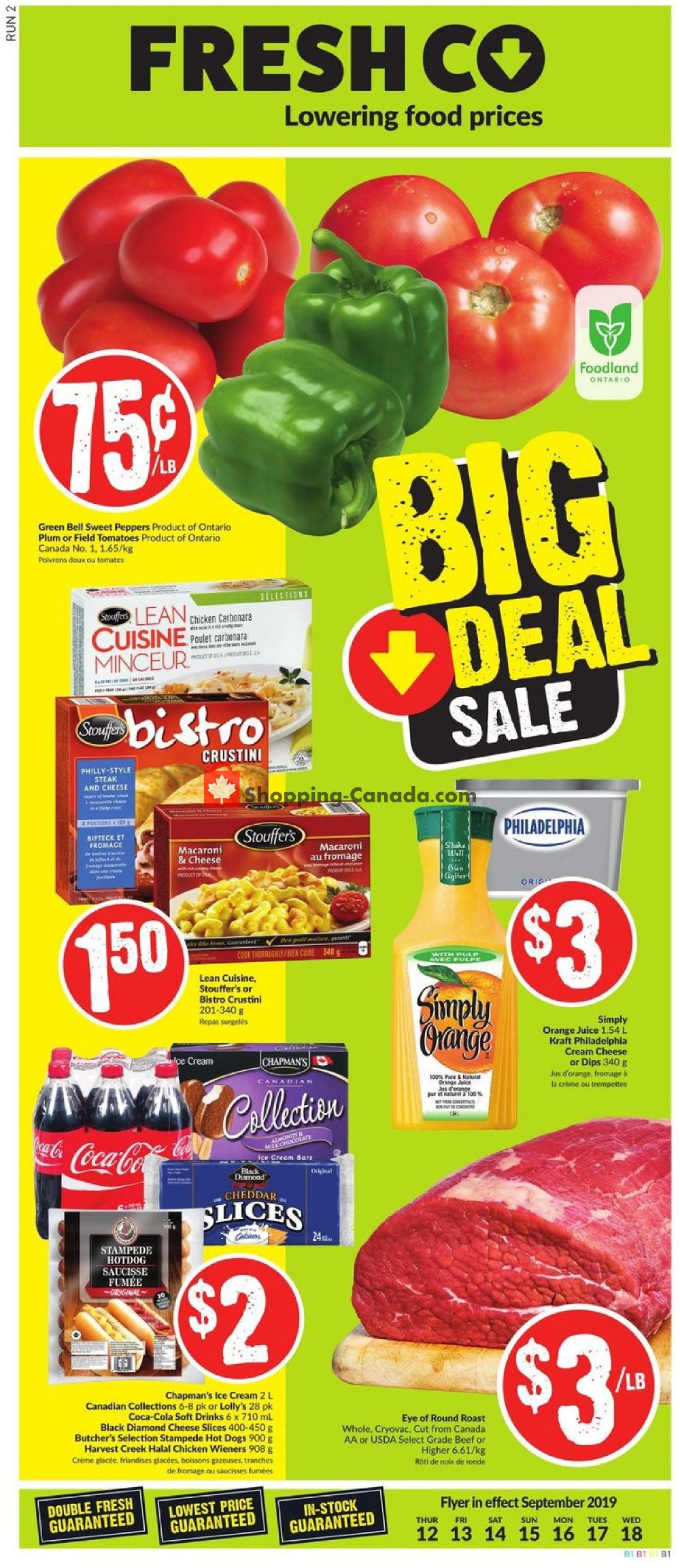 FreshCo flyer from Thursday September 12, 2019 to Wednesday September 18, 2019 - page 1