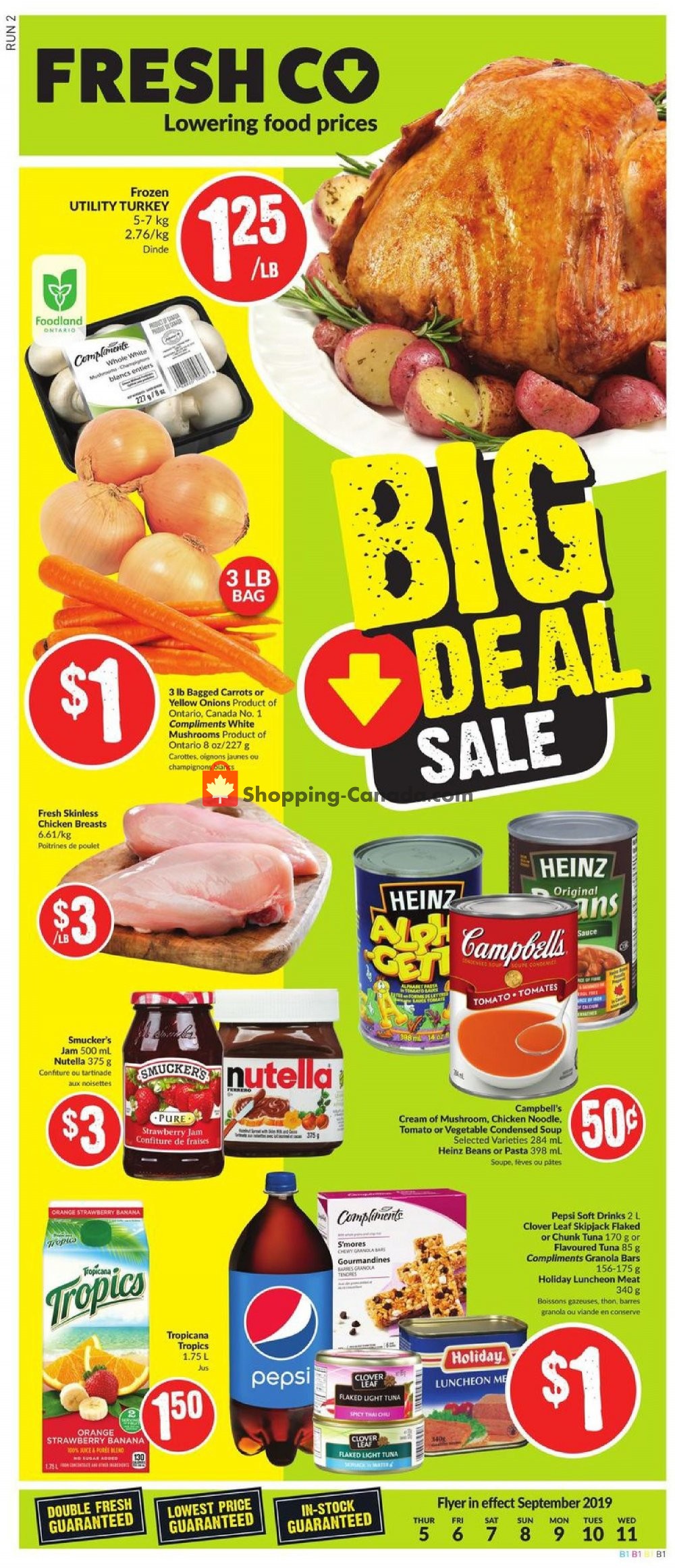 FreshCo flyer from Thursday September 5, 2019 to Wednesday September 11, 2019 - page 1