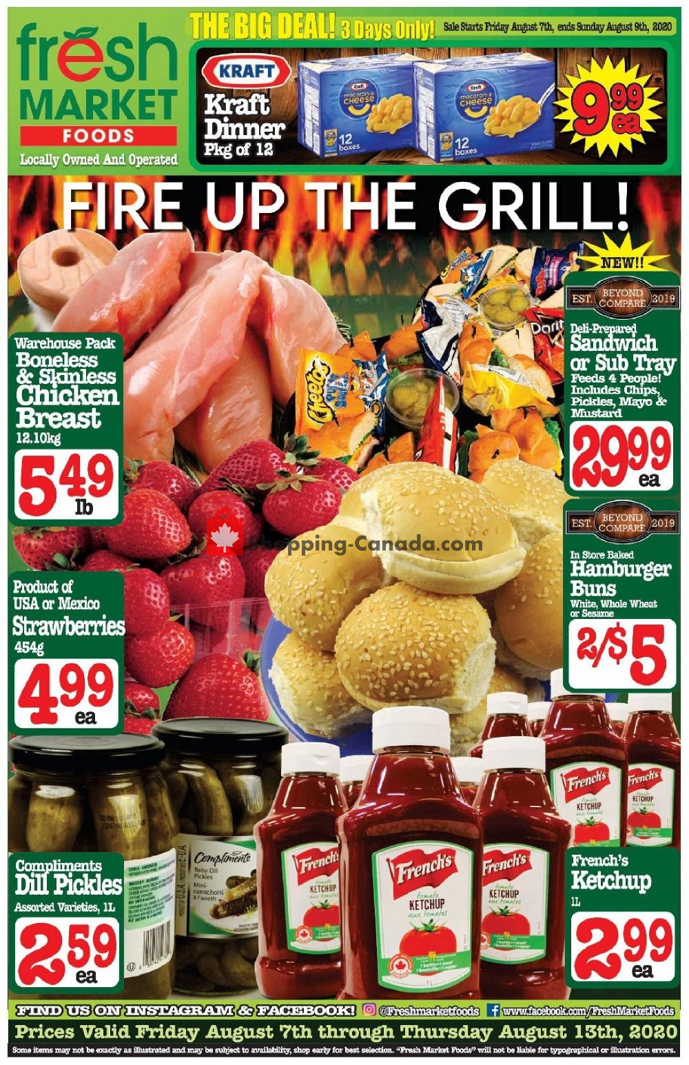 Fresh Market Foods flyer from Friday August 7, 2020 to Thursday August 13, 2020 - page 1