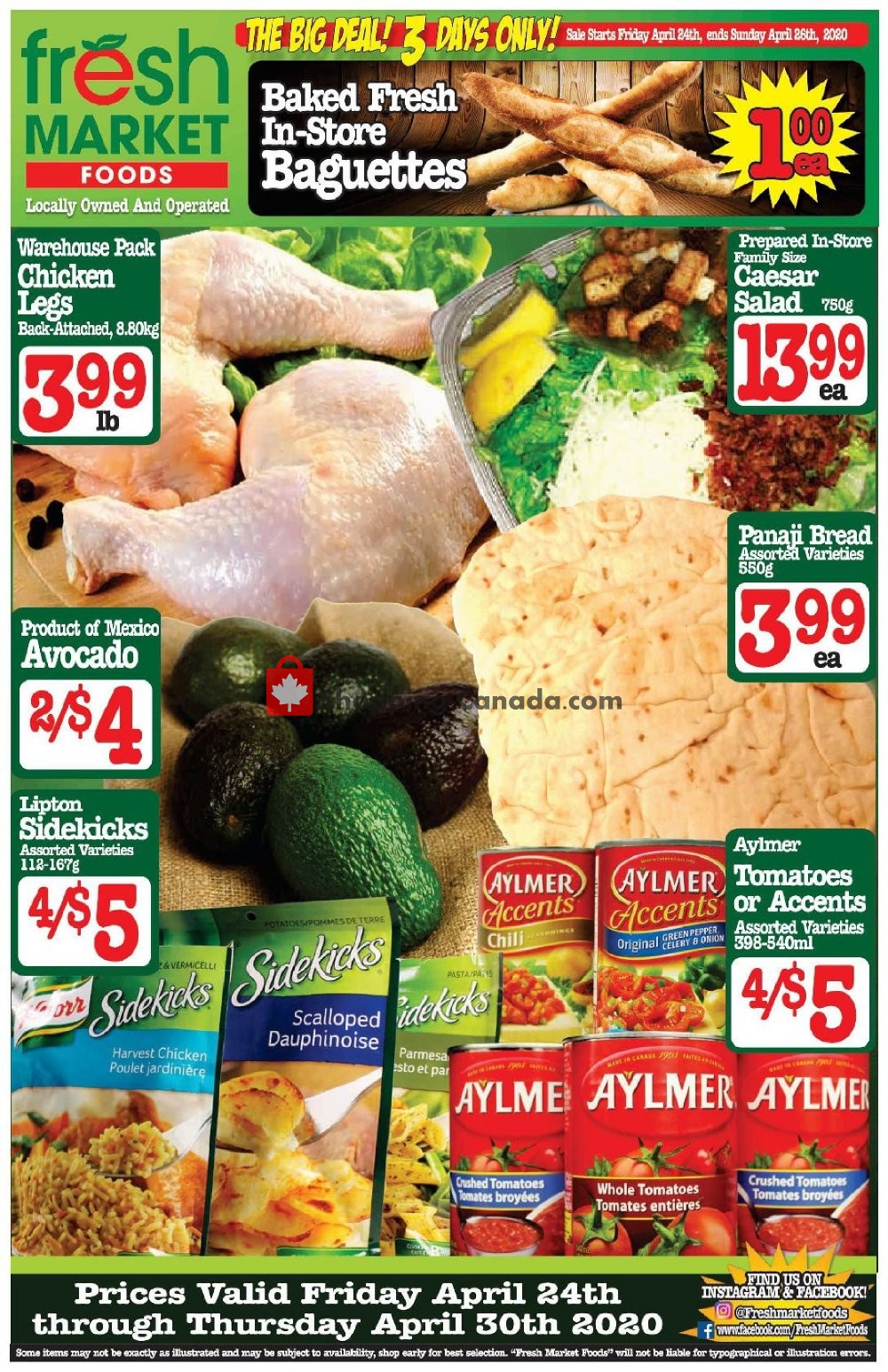 Fresh Market Foods flyer from Friday April 24, 2020 to Thursday April 30, 2020 - page 1