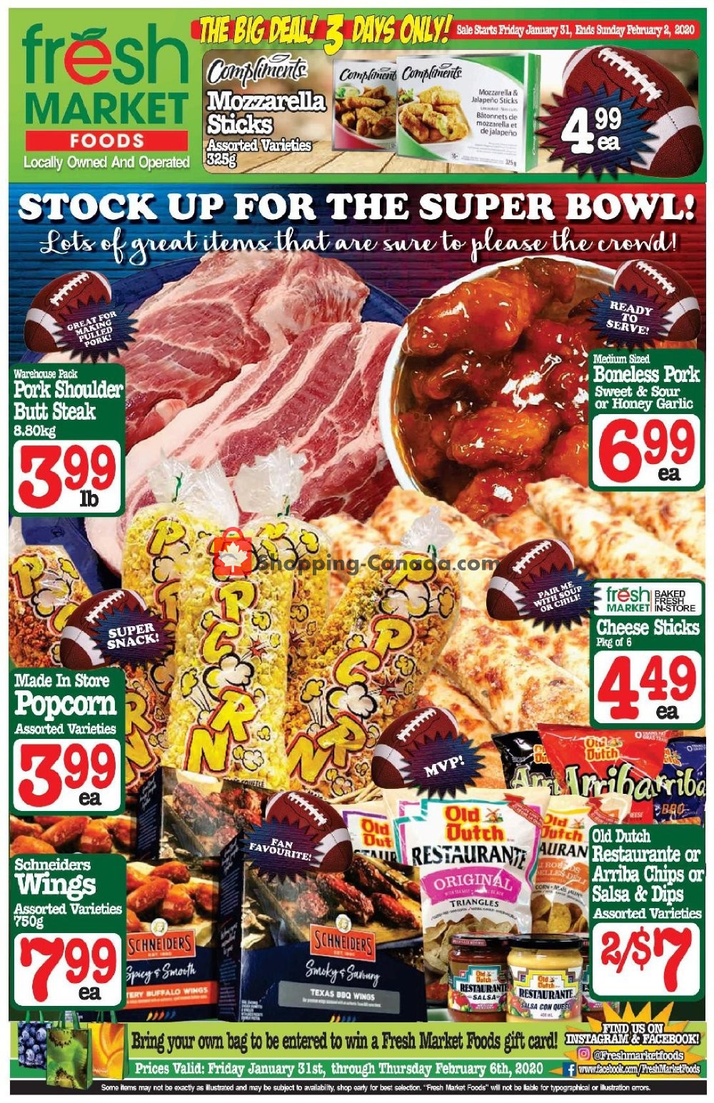 Fresh Market Foods flyer from Friday January 31, 2020 to Thursday February 6, 2020 - page 1
