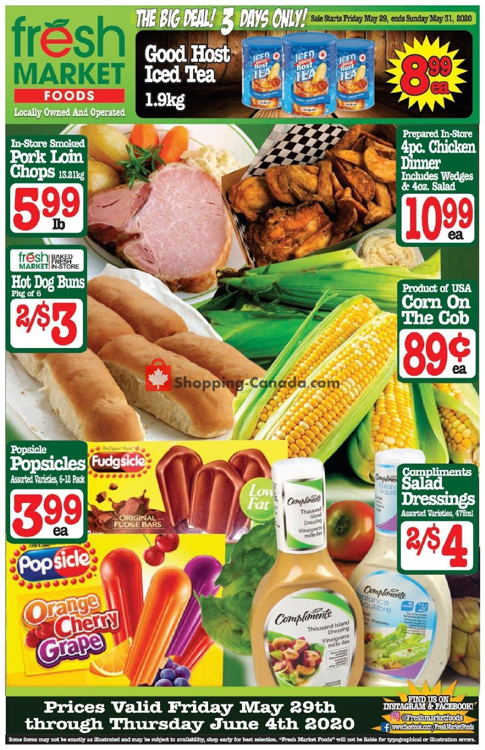Fresh Market Foods flyer from Friday May 29, 2020 to Thursday June 4, 2020 - page 1
