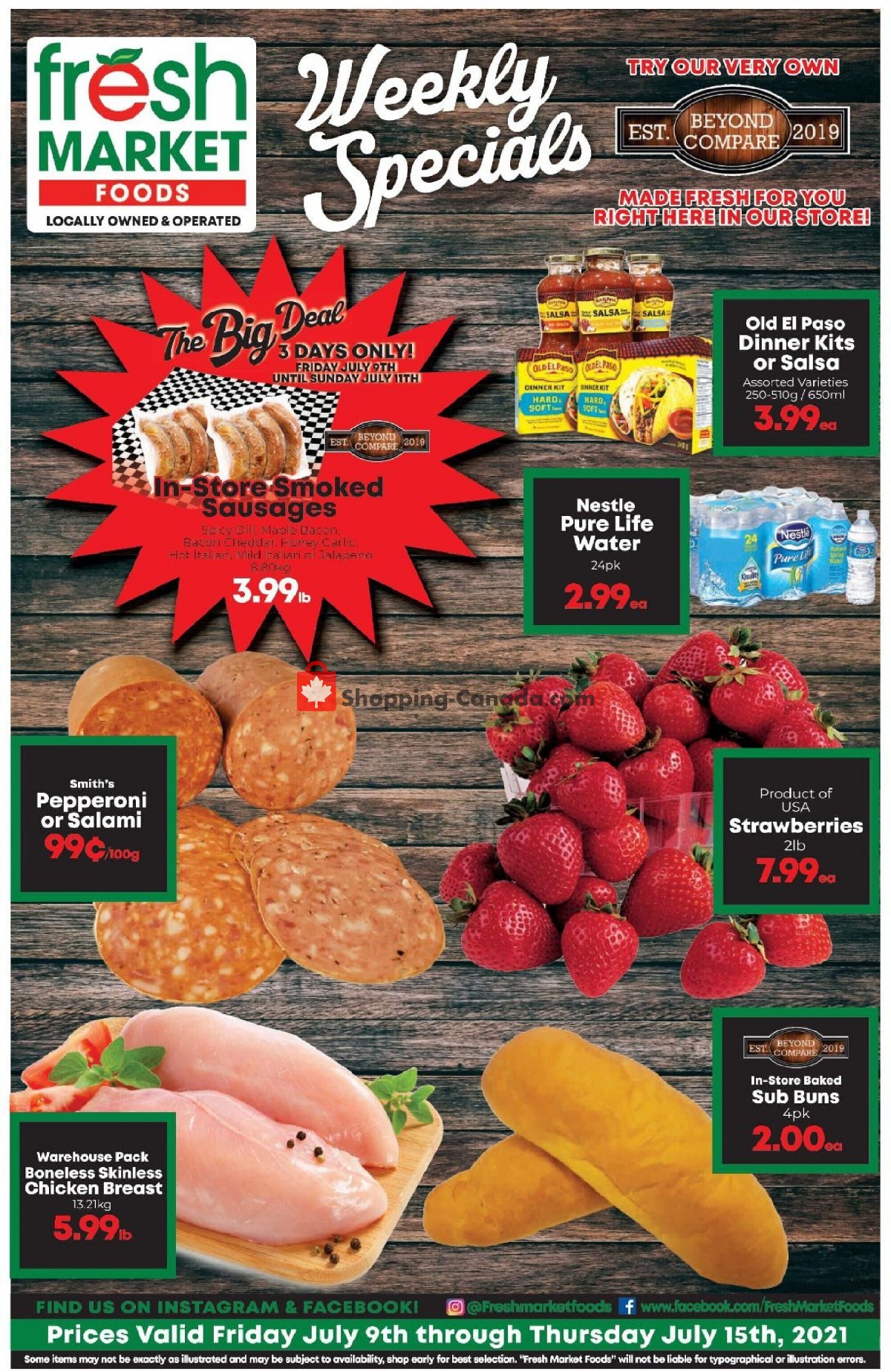 Fresh Market Foods flyer from Friday July 9, 2021 to Thursday July 15, 2021 - page 1