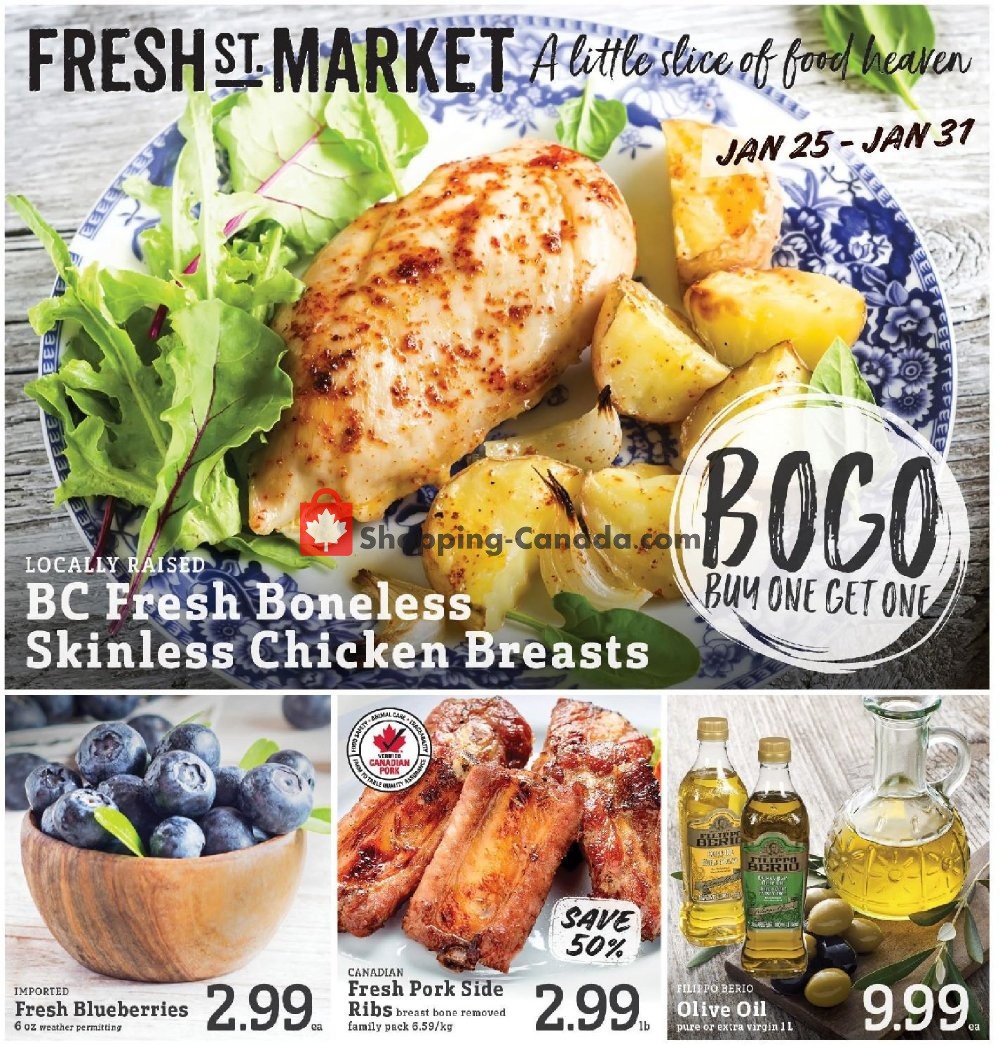 Fresh St. Market flyer from Friday January 25, 2019 to Thursday January 31, 2019 - page 1