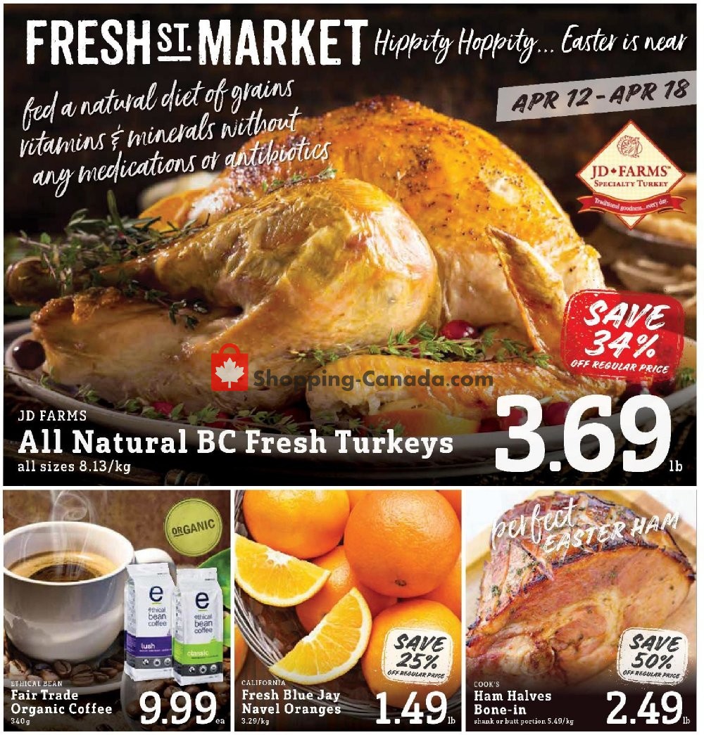 Fresh St. Market flyer from Friday April 12, 2019 to Thursday April 18, 2019 - page 1