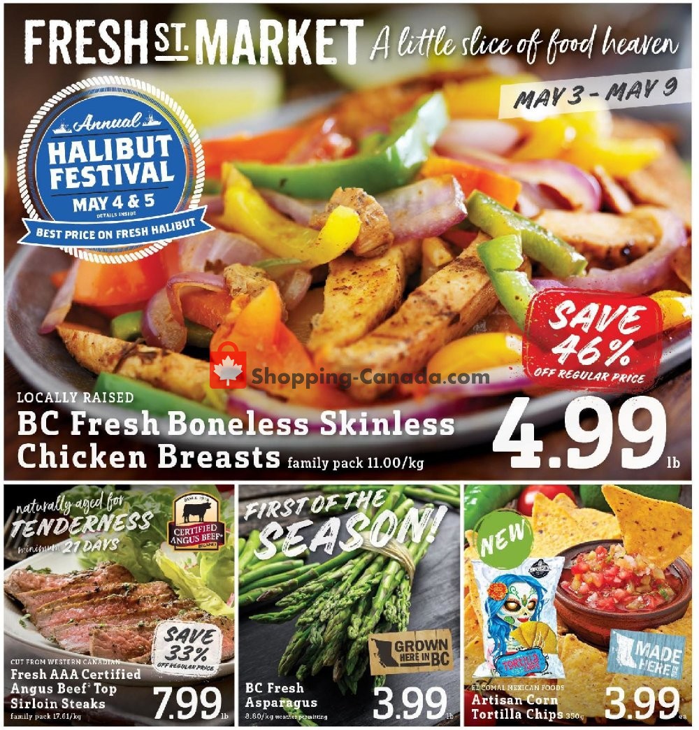 Fresh St. Market flyer from Friday May 3, 2019 to Thursday May 9, 2019 - page 1