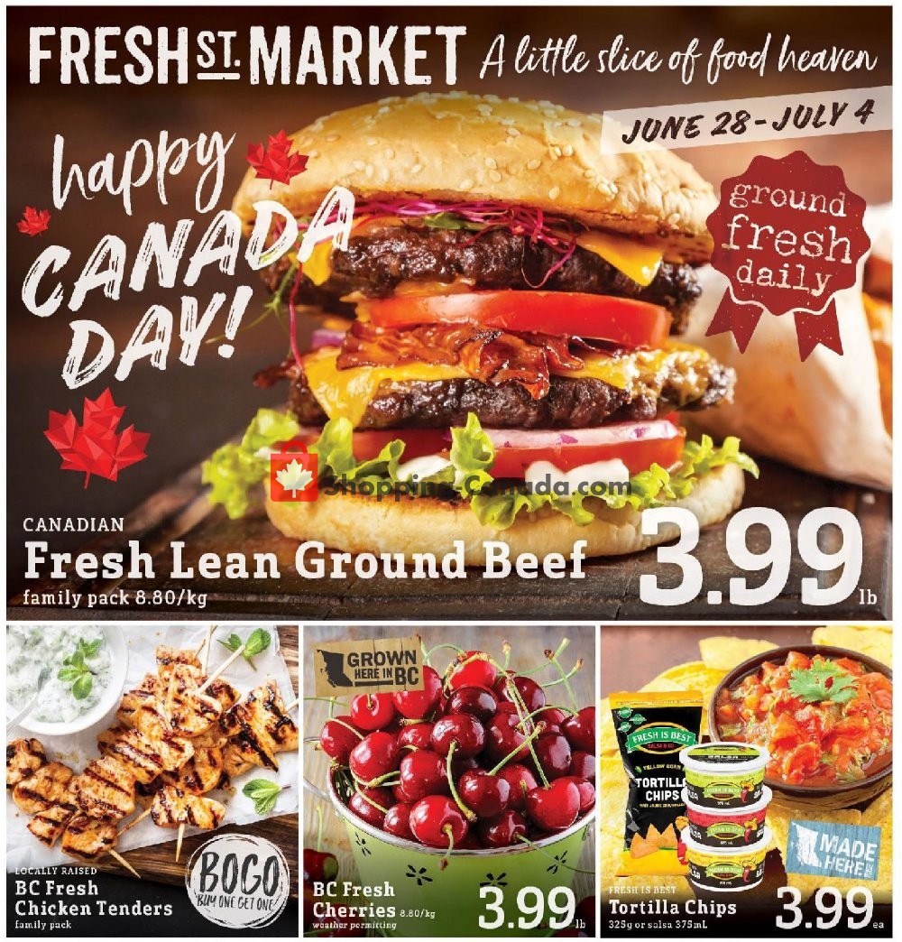 Fresh St. Market flyer from Friday June 28, 2019 to Thursday July 4, 2019 - page 1