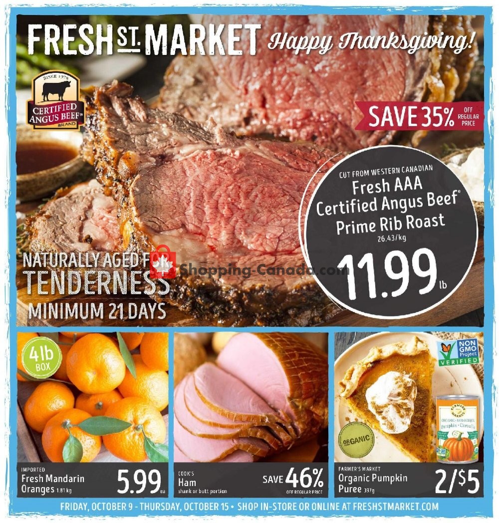 Fresh St. Market flyer from Friday October 9, 2020 to Thursday October 15, 2020 - page 1