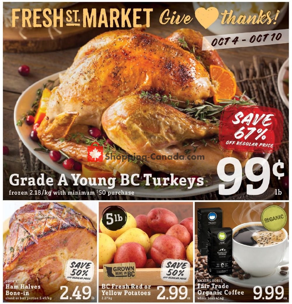 Fresh St. Market flyer from Friday October 4, 2019 to Thursday October 10, 2019 - page 1