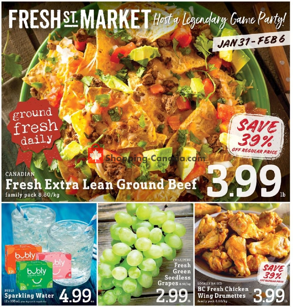 Fresh St. Market flyer from Friday January 31, 2020 to Thursday February 6, 2020 - page 1