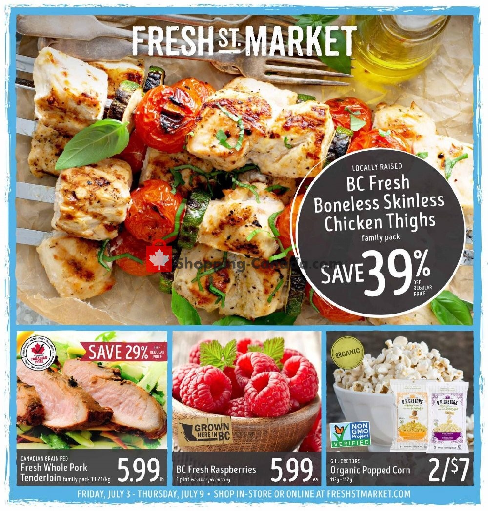 Fresh St. Market flyer from Friday July 3, 2020 to Thursday July 9, 2020 - page 1