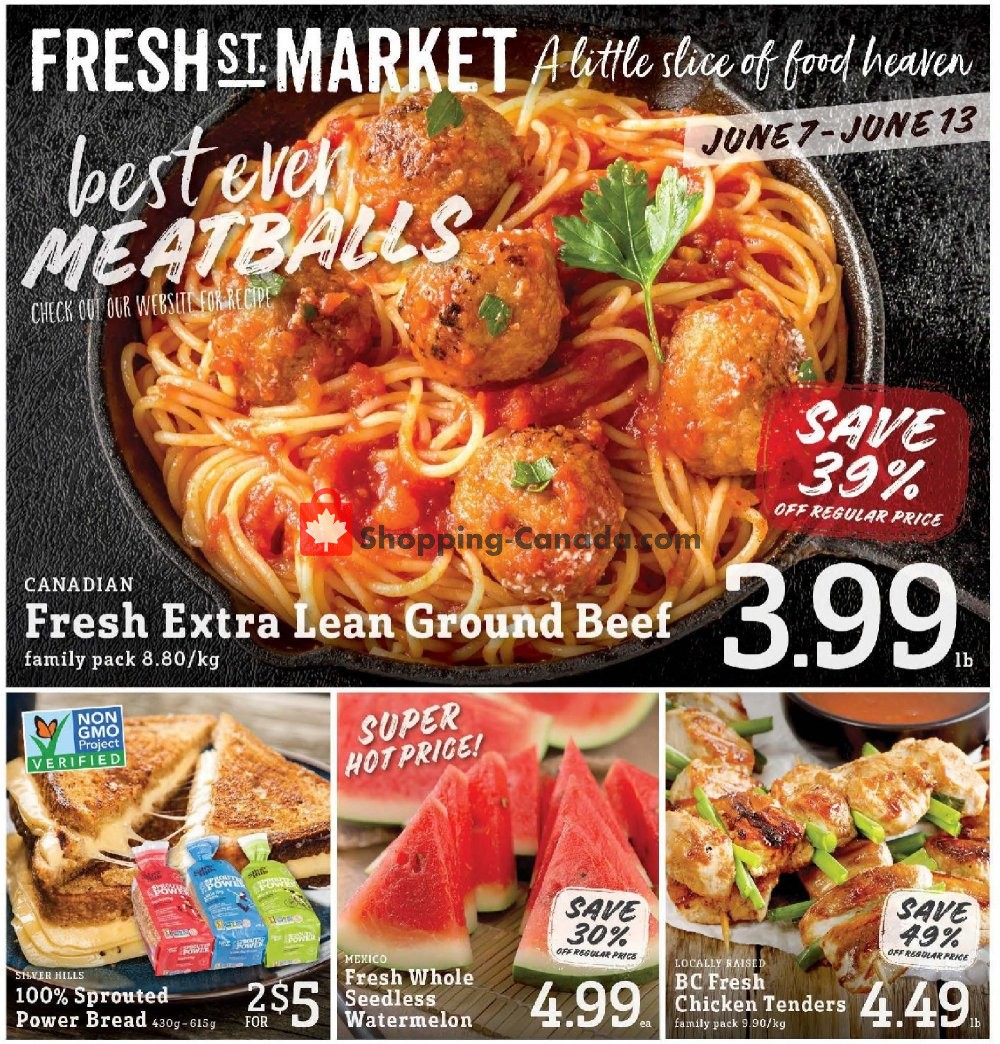 Fresh St. Market flyer from Friday June 7, 2019 to Thursday June 13, 2019 - page 1