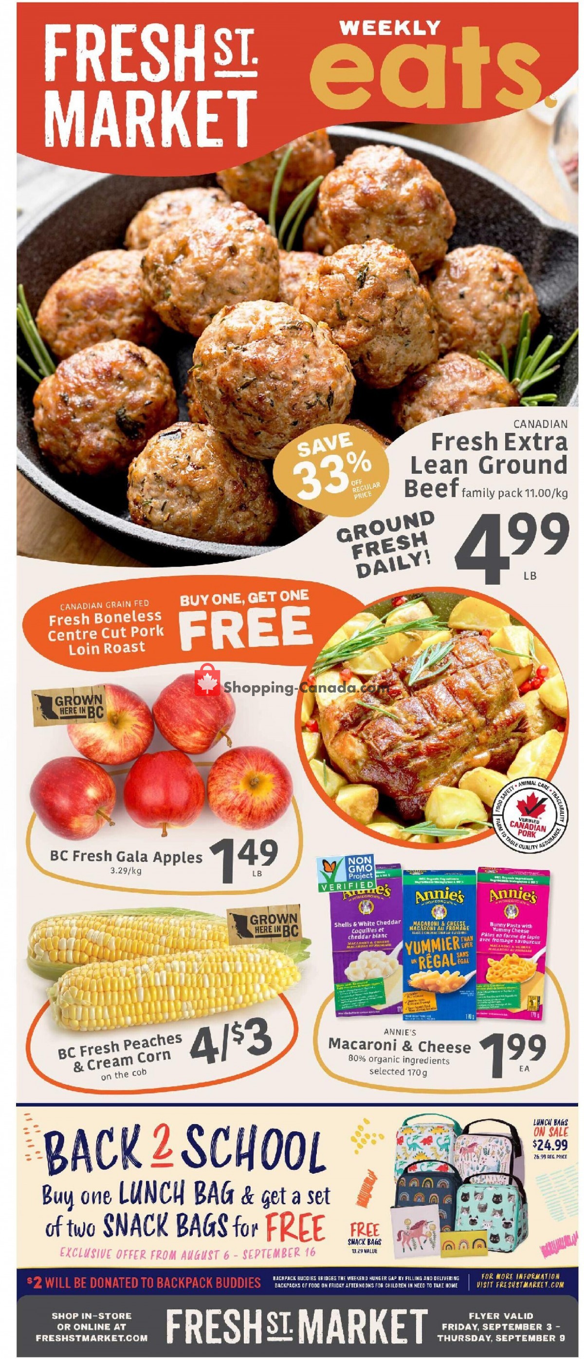 Fresh St. Market flyer from Friday September 3, 2021 to Thursday September 9, 2021 - page 1