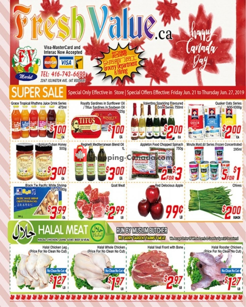 Fresh Value flyer from Friday June 21, 2019 to Thursday June 27, 2019 - page 1