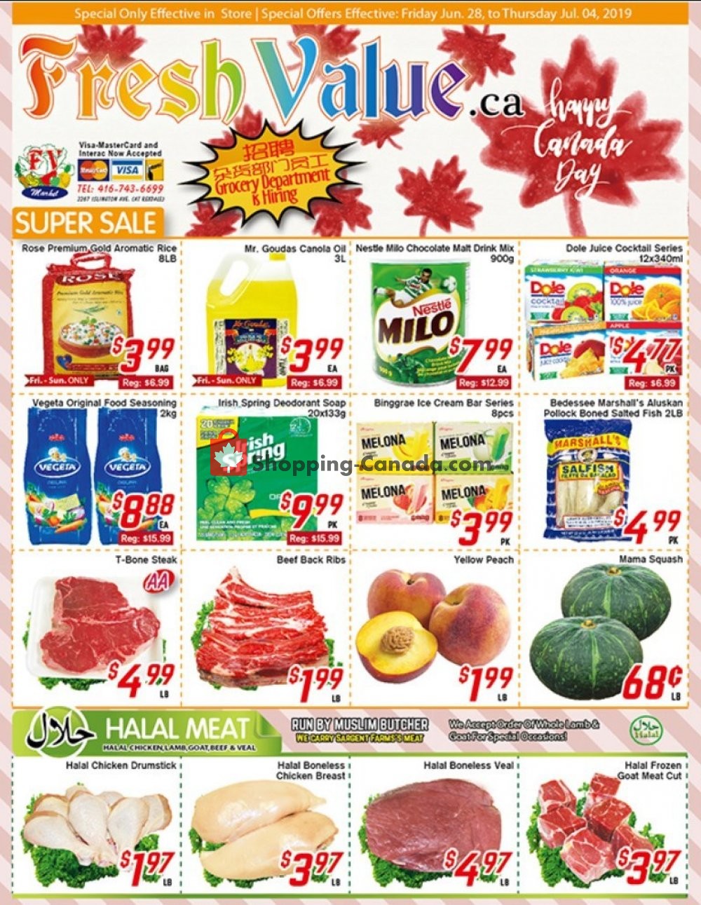 Fresh Value flyer from Friday June 28, 2019 to Thursday July 4, 2019 - page 1