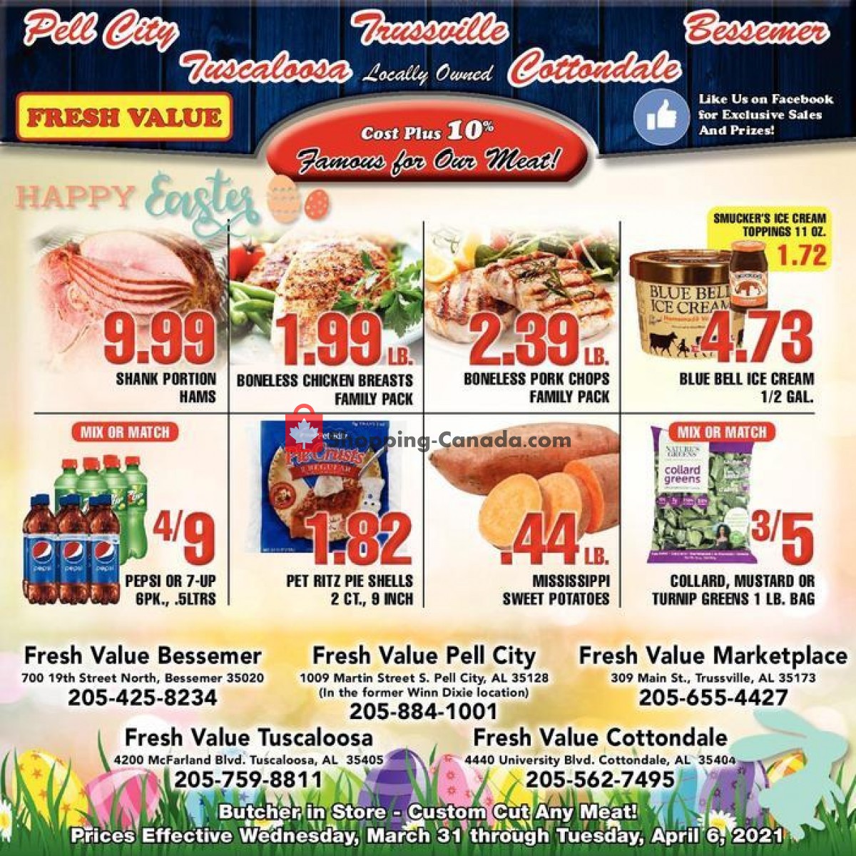 Fresh Value flyer from Wednesday March 31, 2021 to Tuesday April 6, 2021 - page 1