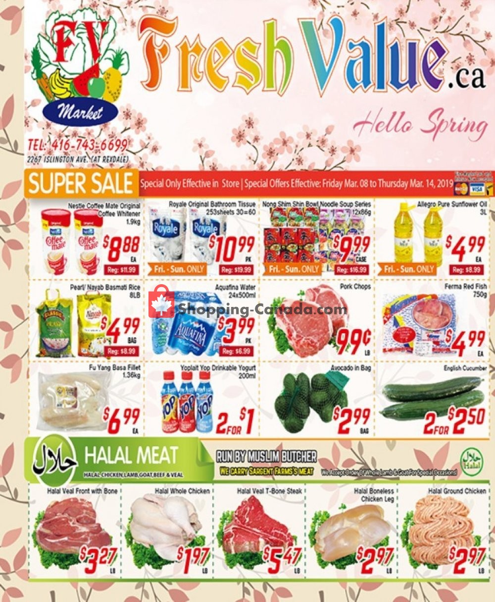 Fresh Value flyer from Friday March 8, 2019 to Thursday March 14, 2019 - page 1
