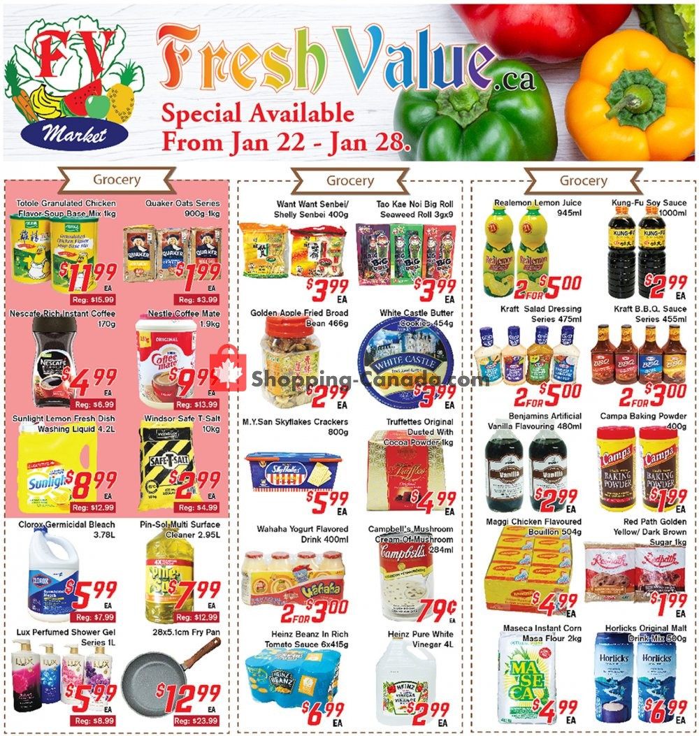 Fresh Value flyer from Friday January 22, 2021 to Thursday January 28, 2021 - page 1