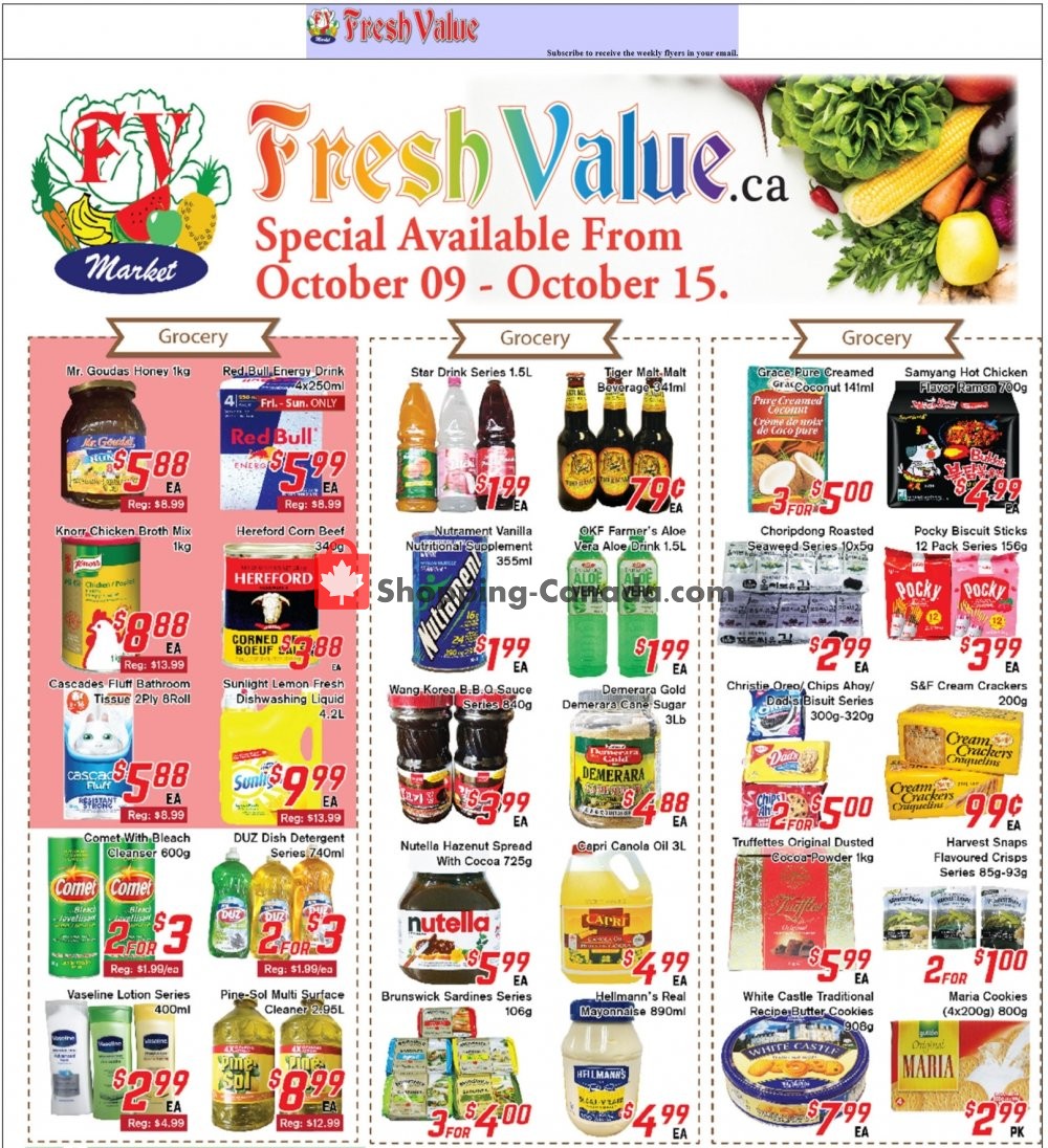 Fresh Value flyer from Friday October 9, 2020 to Thursday October 15, 2020 - page 1