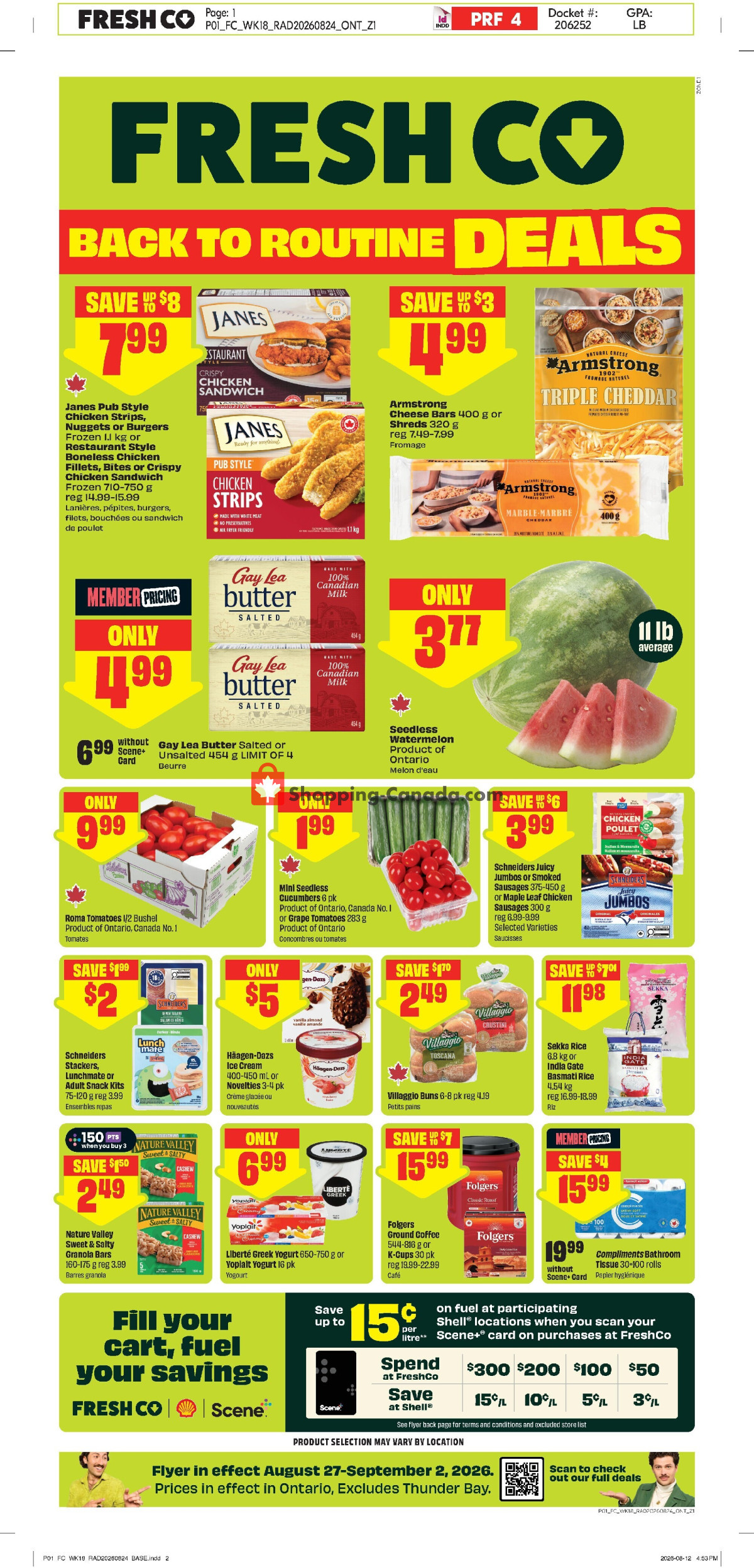 FreshCo flyer from Thursday August 27, 2026 to Wednesday September 2, 2026 - page 1