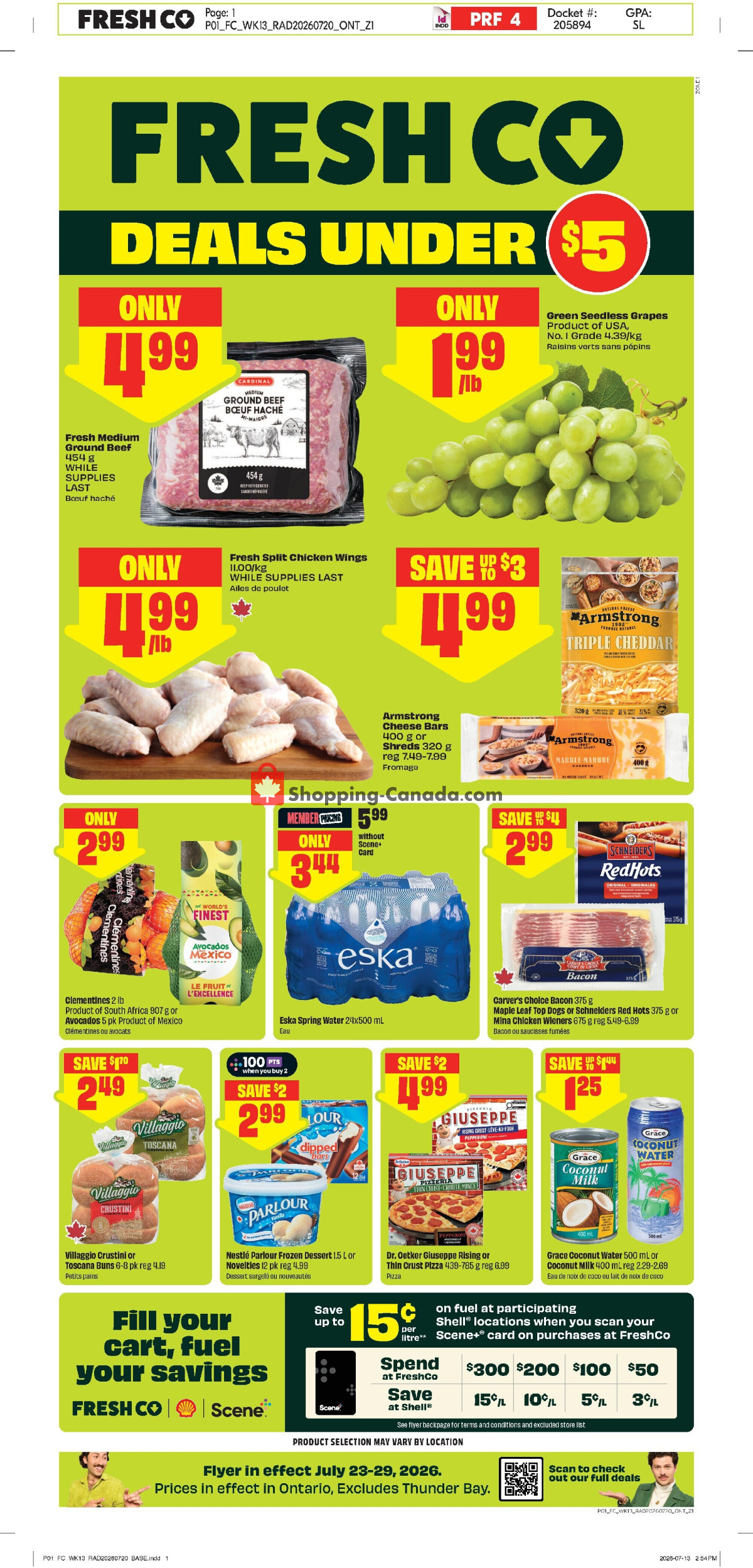 FreshCo flyer from Thursday July 23, 2026 to Wednesday July 29, 2026 - page 1