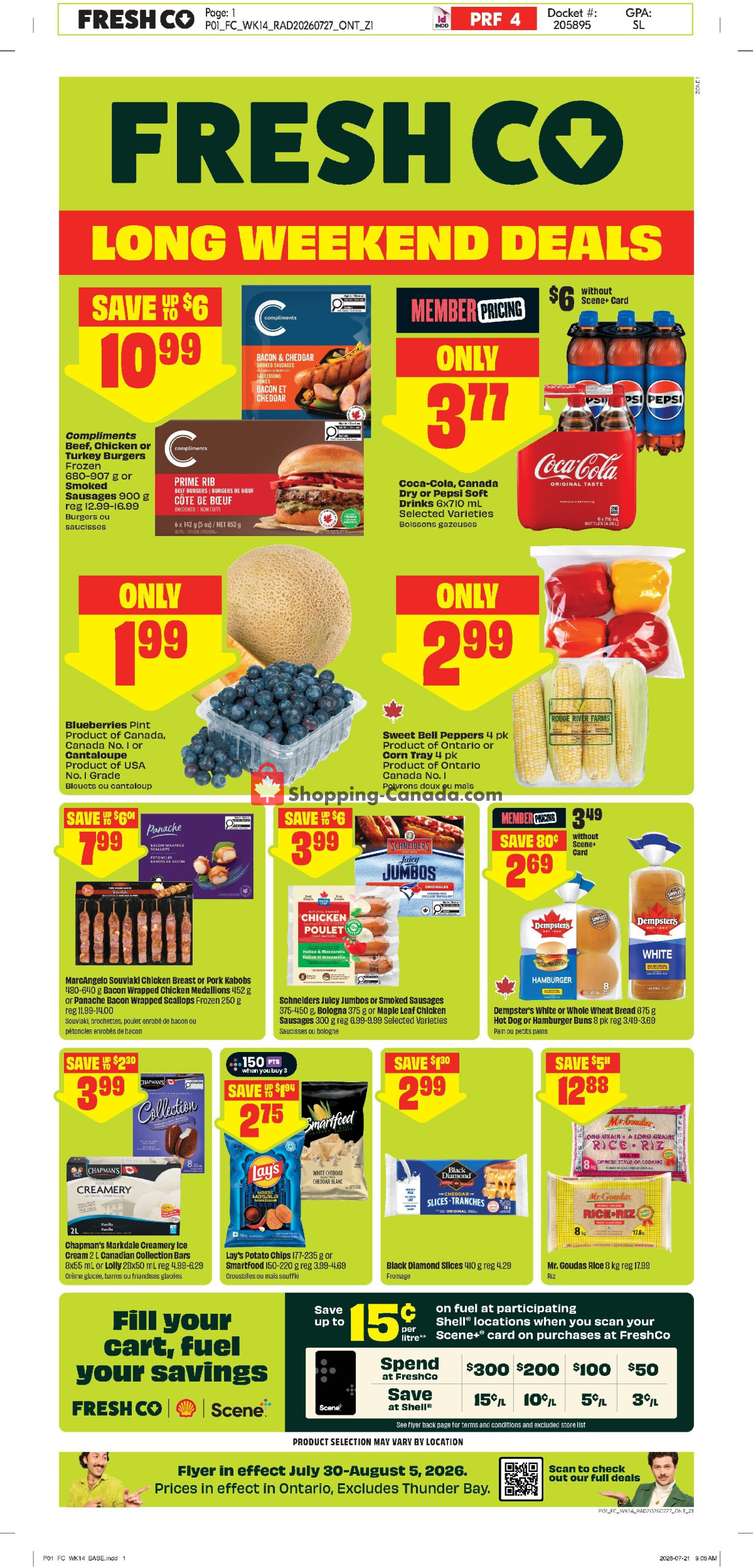 FreshCo flyer from Thursday July 30, 2026 to Wednesday August 5, 2026 - page 1