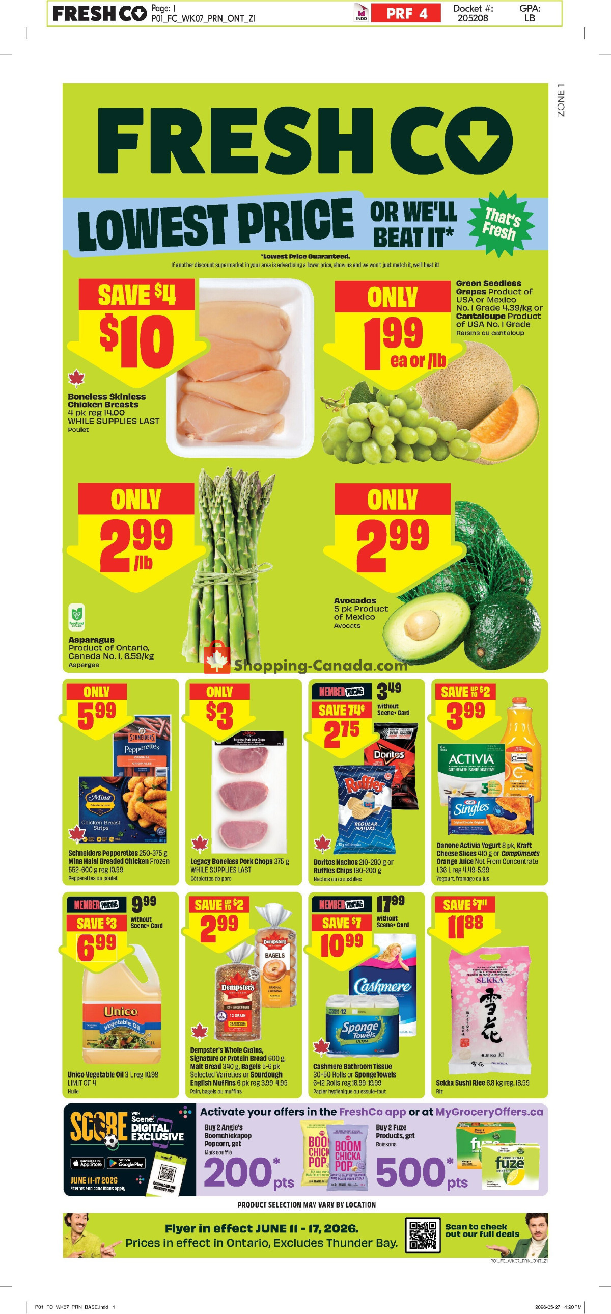 FreshCo flyer from Thursday June 11, 2026 to Wednesday June 17, 2026 - page 1