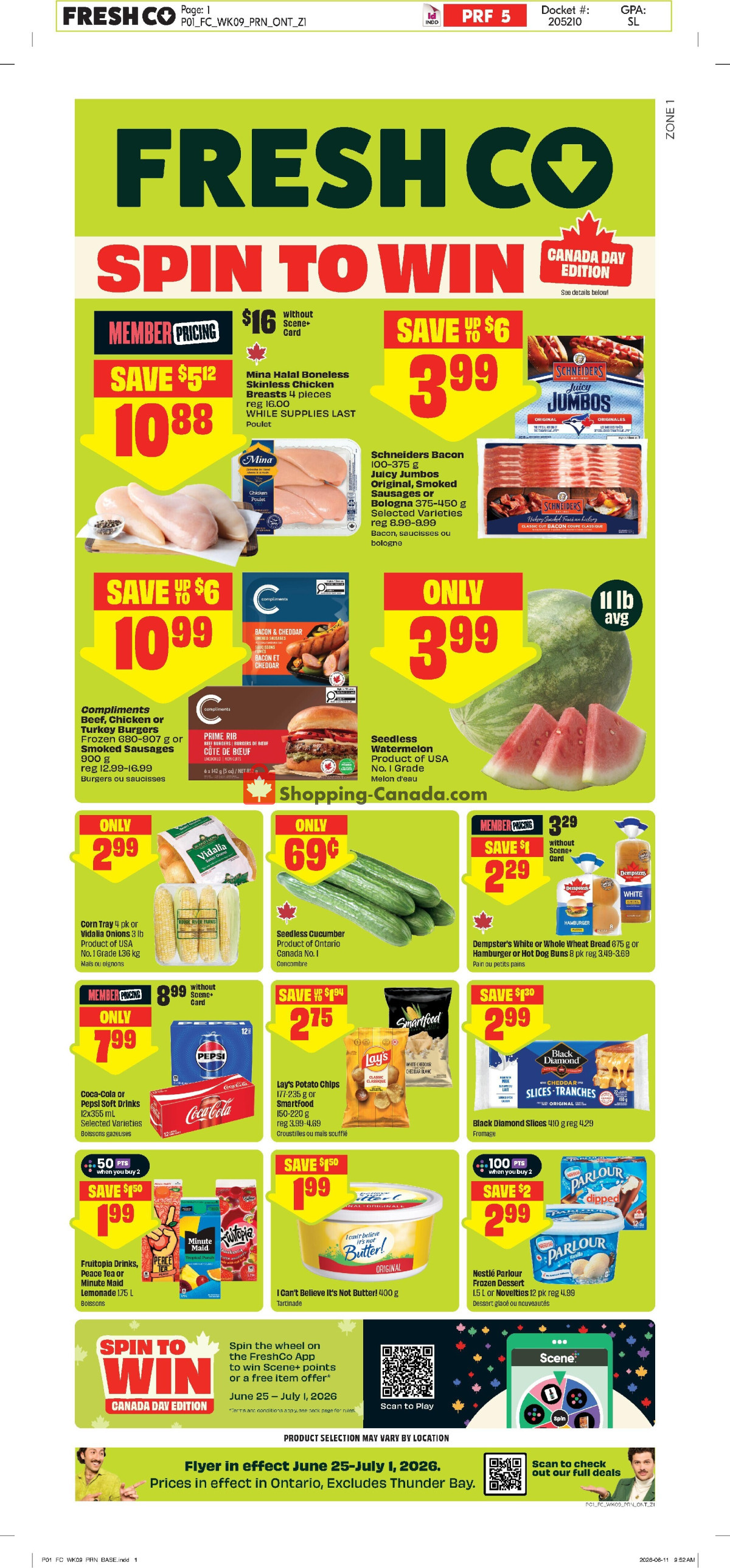 FreshCo flyer from Thursday June 25, 2026 to Wednesday July 1, 2026 - page 1