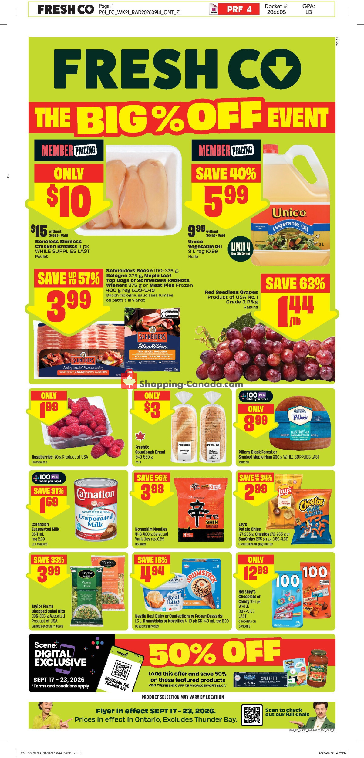 FreshCo flyer from Thursday September 17, 2026 to Wednesday September 23, 2026 - page 1